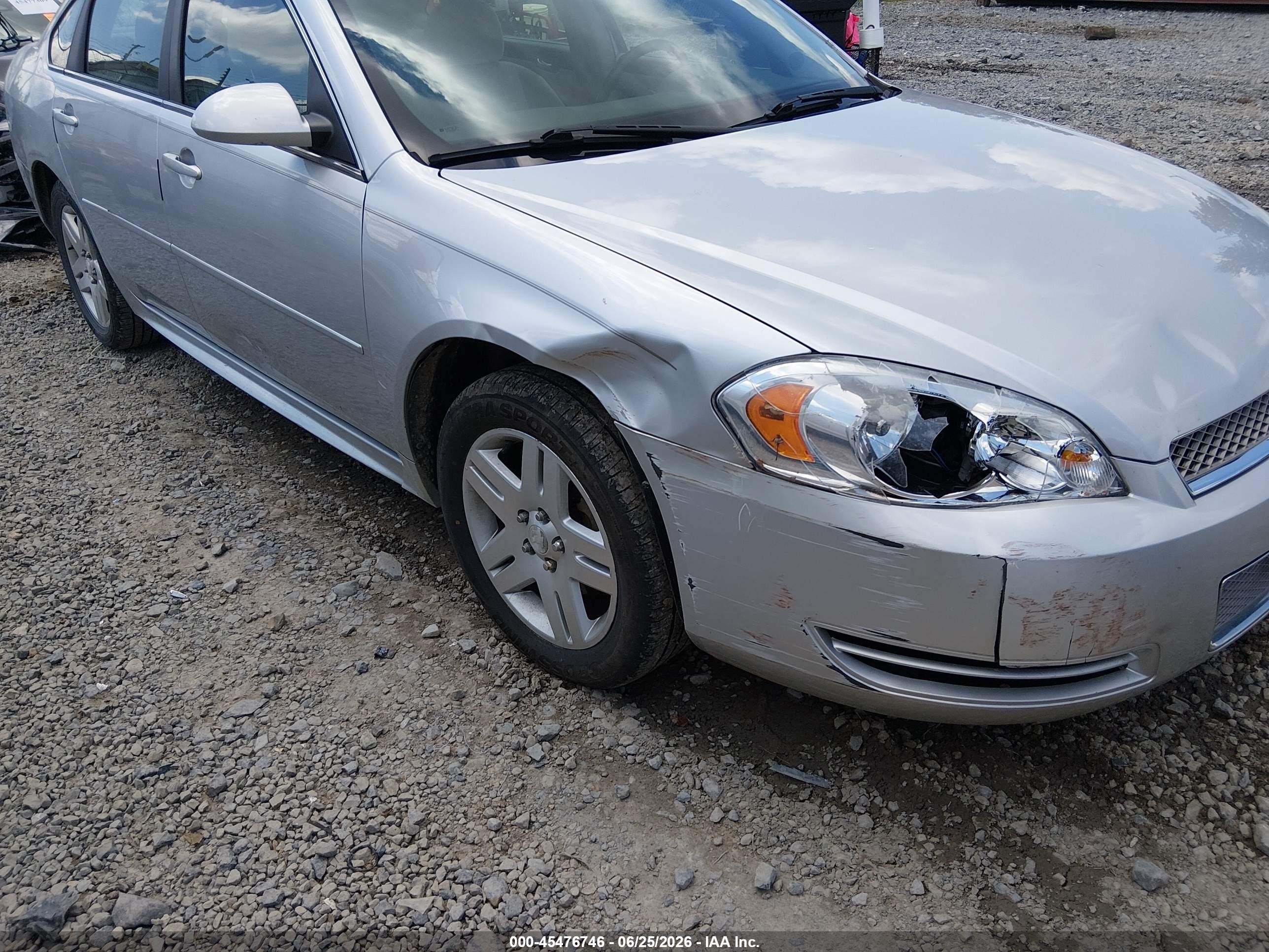 2012 Chevrolet Impala Lt Silver vin: 2G1WG5E38C1238492