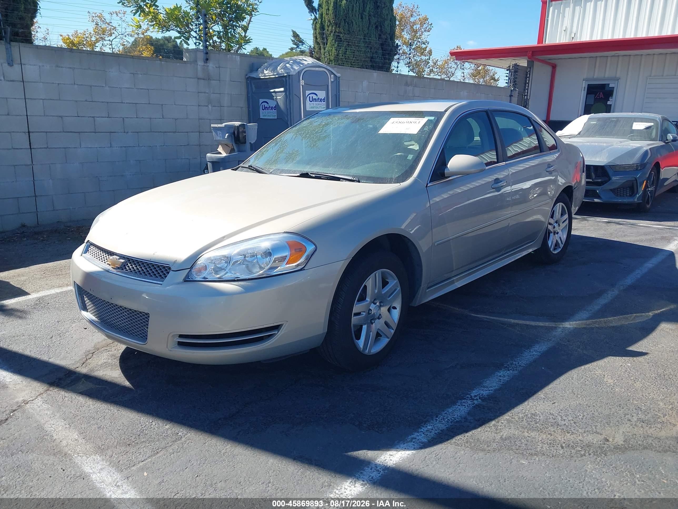 2012 Chevrolet Impala Lt Beige vin: 2G1WG5E38C1239951