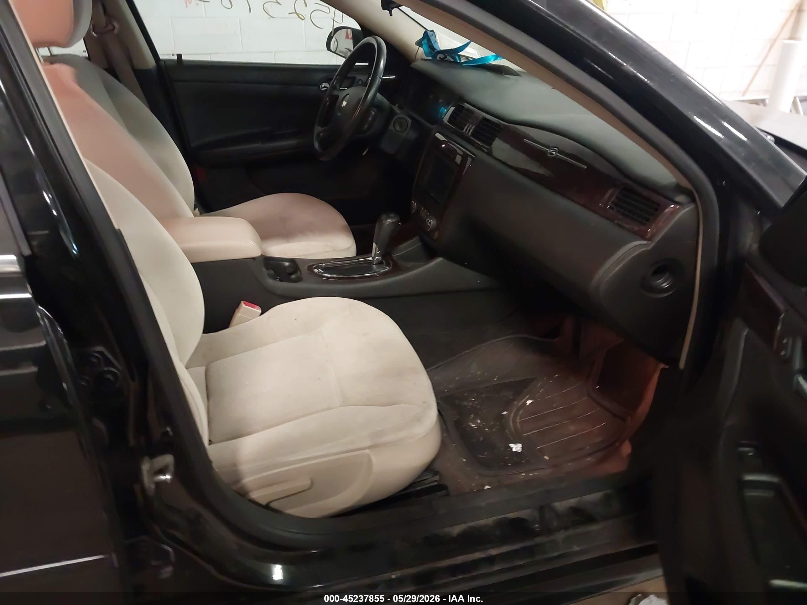 2012 Chevrolet Impala Lt Black vin: 2G1WG5E38C1264302