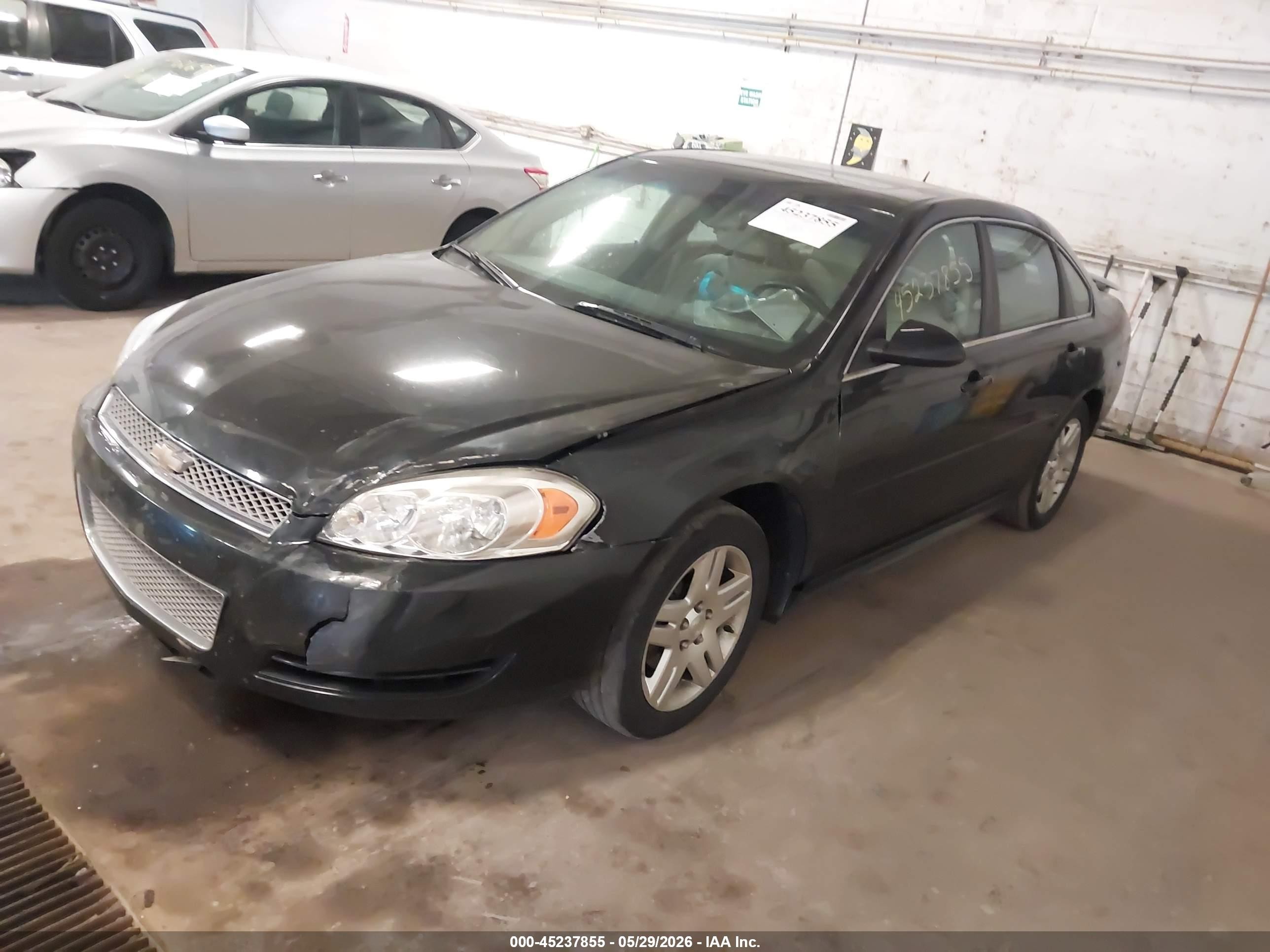 2012 Chevrolet Impala Lt Black vin: 2G1WG5E38C1264302
