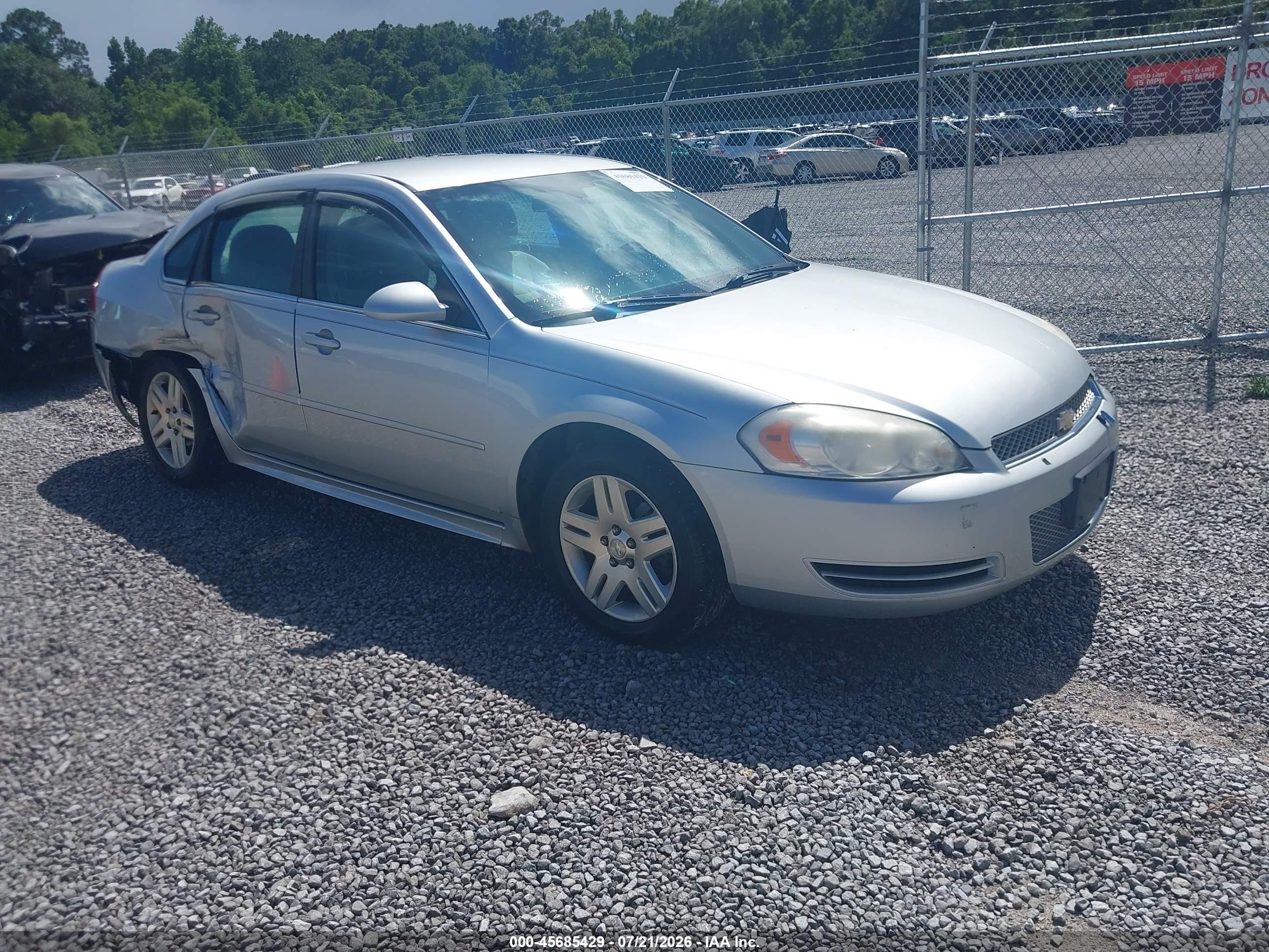 2012 Chevrolet Impala Lt Silver vin: 2G1WG5E38C1268897