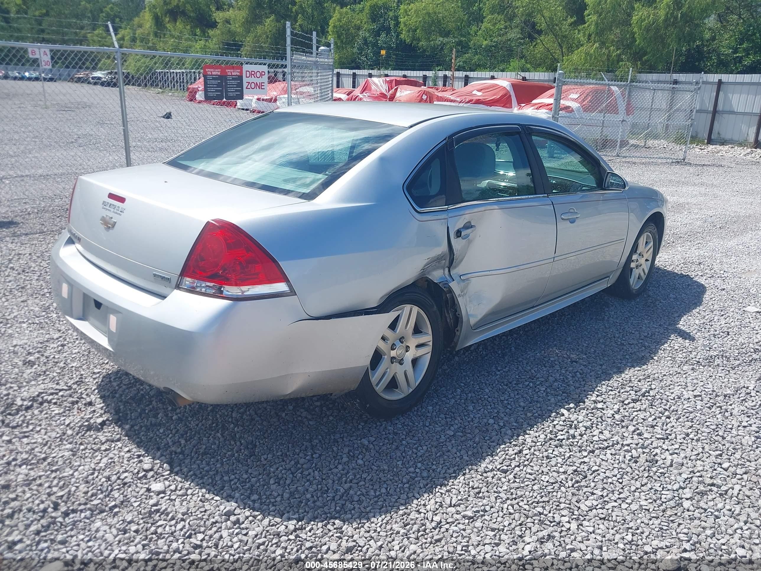 2012 Chevrolet Impala Lt Silver vin: 2G1WG5E38C1268897