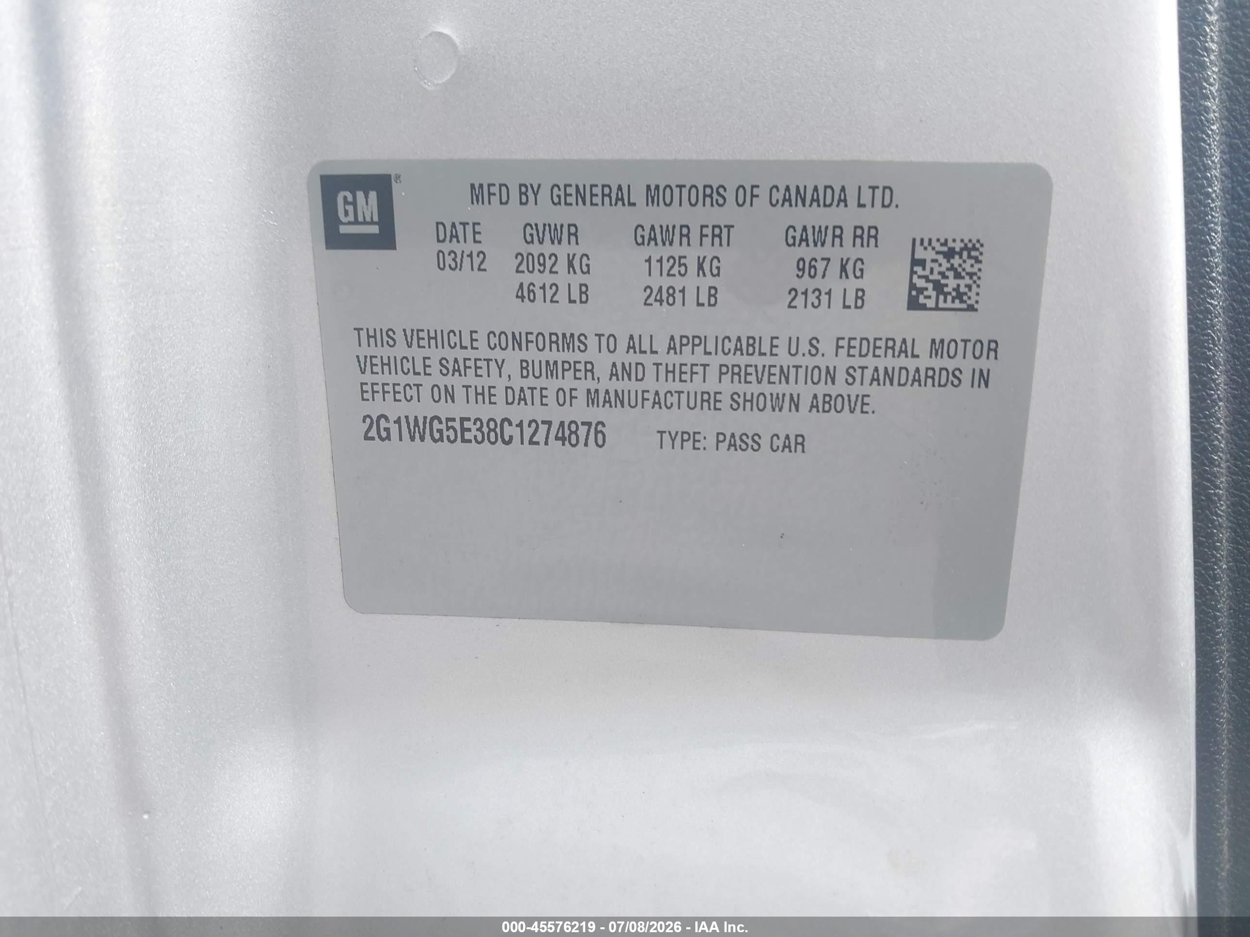 2012 Chevrolet Impala Lt Silver vin: 2G1WG5E38C1274876
