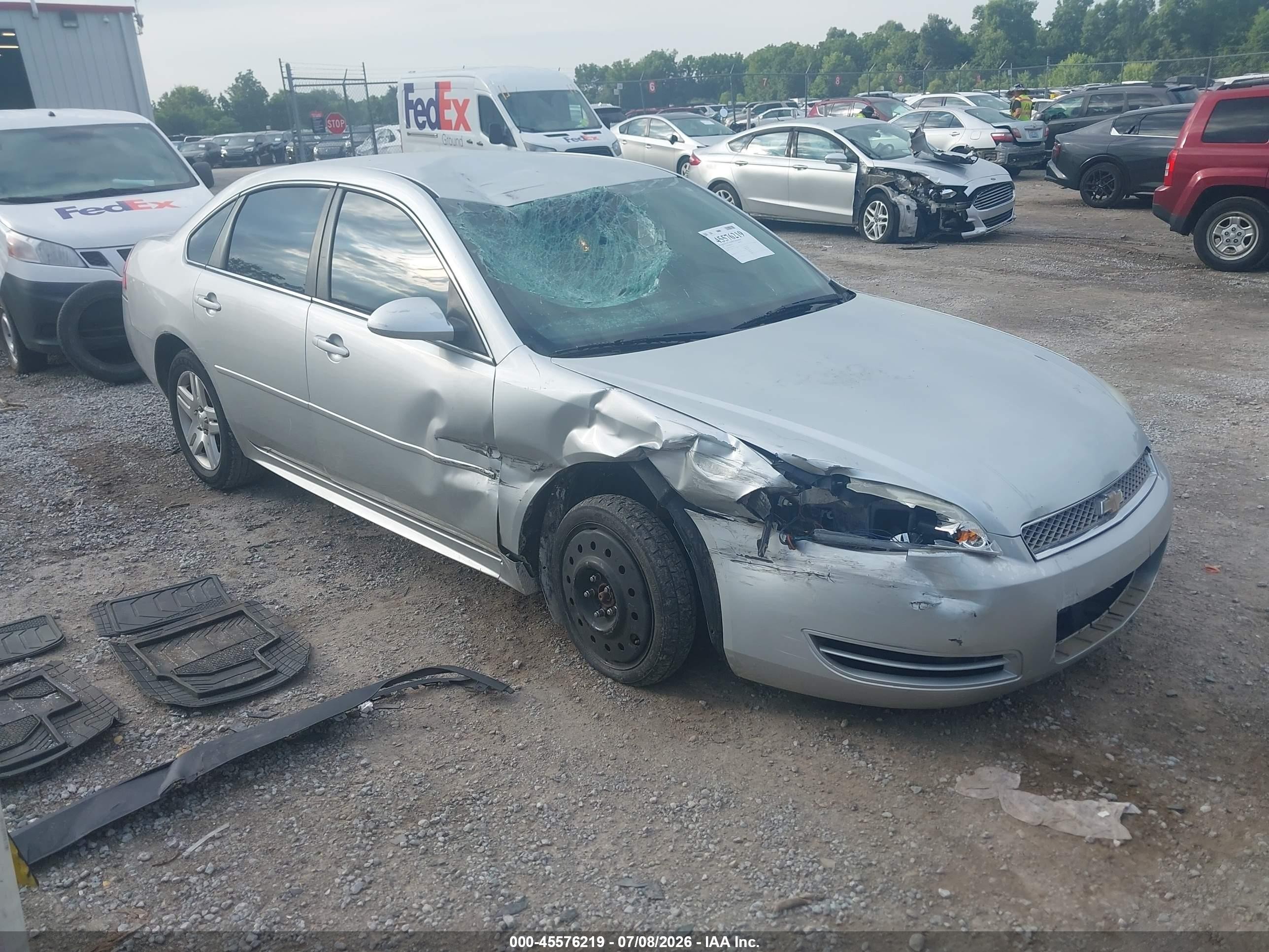 2012 Chevrolet Impala Lt Silver vin: 2G1WG5E38C1274876