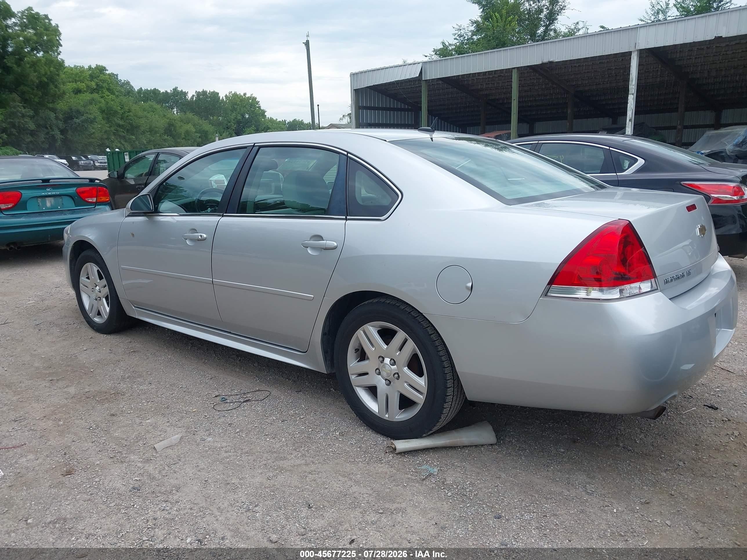 2012 Chevrolet Impala Lt Silver vin: 2G1WG5E38C1278653