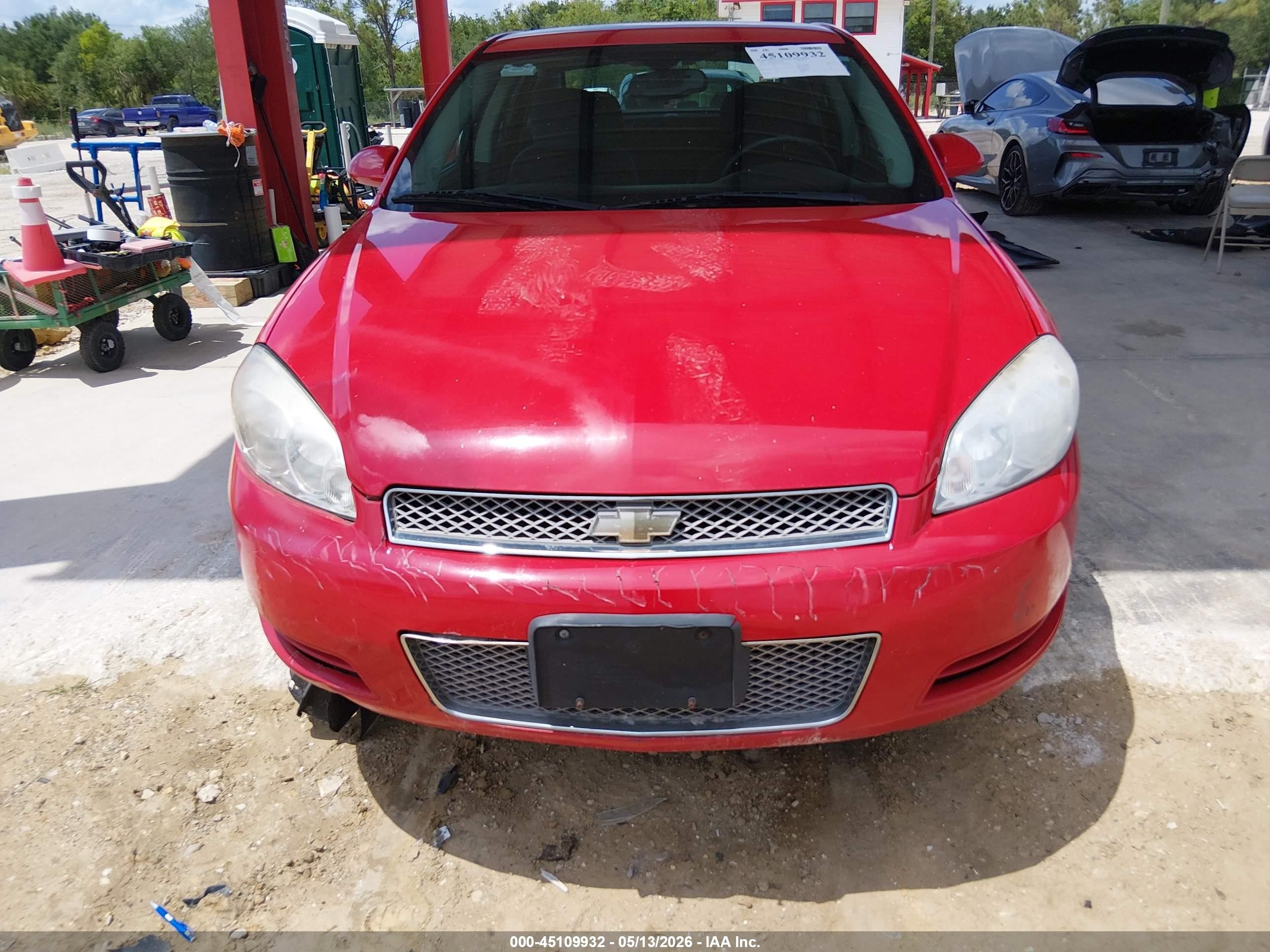 2013 Chevrolet Impala Lt Red vin: 2G1WG5E38D1102302
