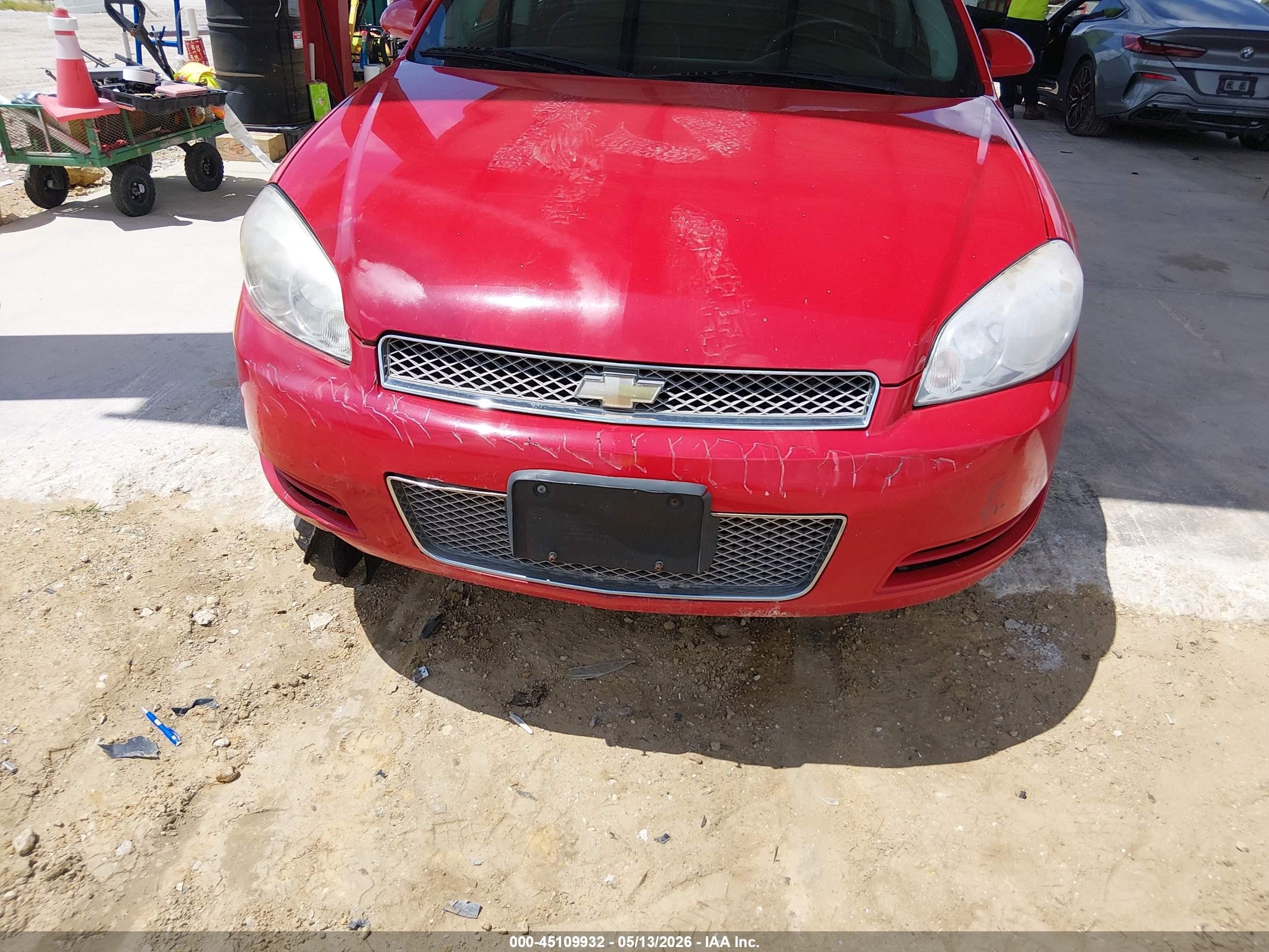 2013 Chevrolet Impala Lt Red vin: 2G1WG5E38D1102302