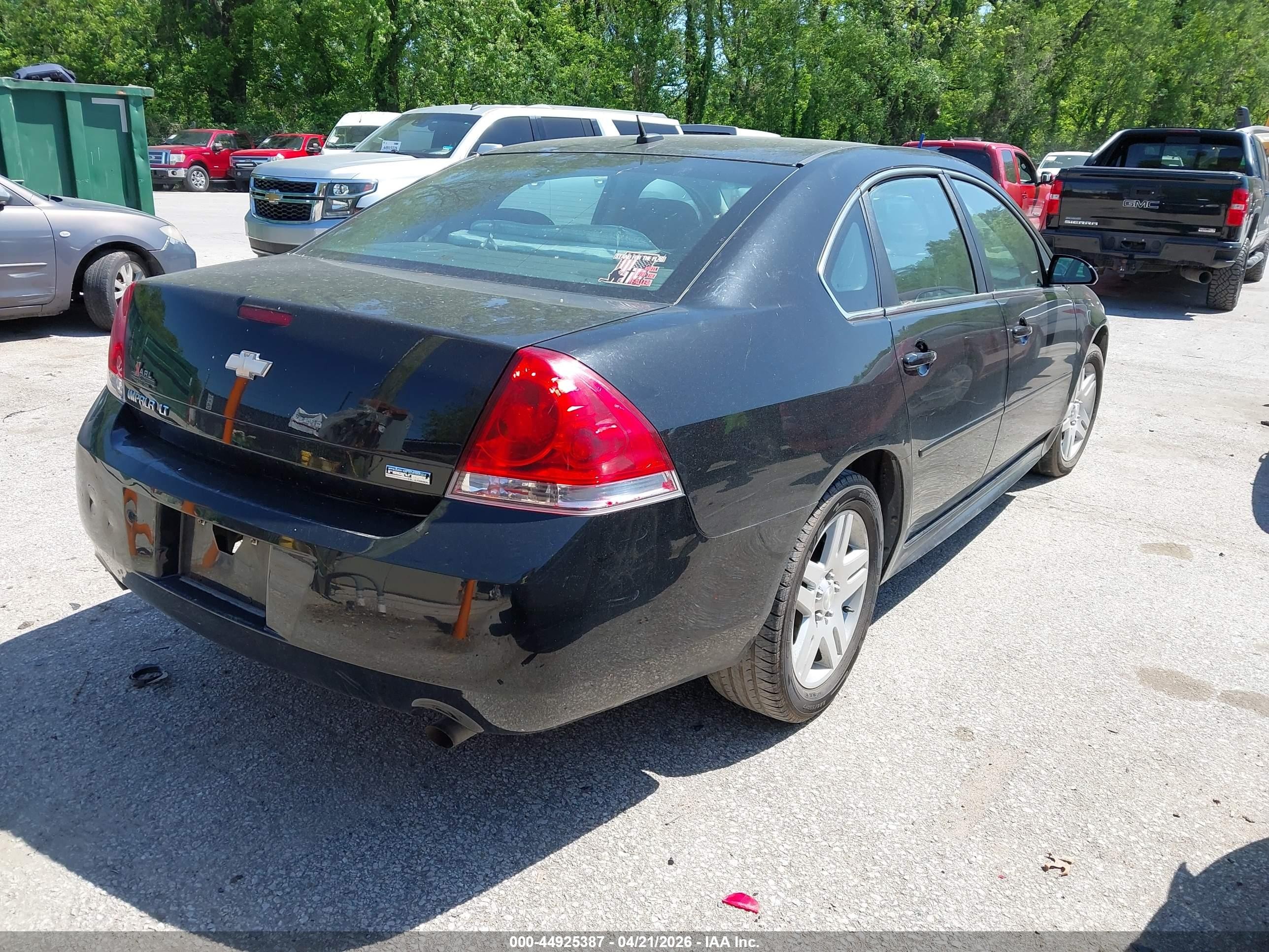 2013 Chevrolet Impala Lt Black vin: 2G1WG5E38D1187531