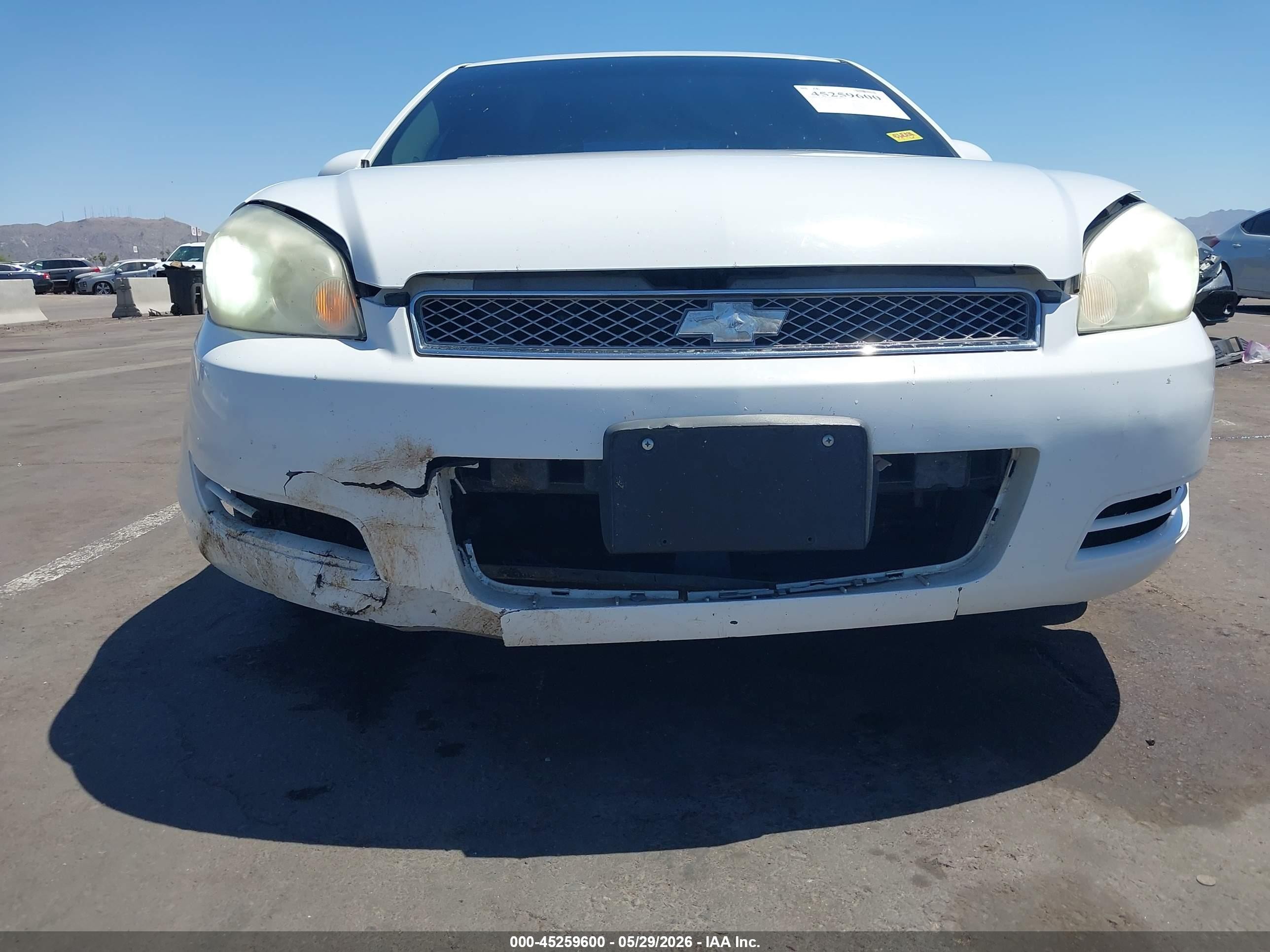 2013 Chevrolet Impala Lt White vin: 2G1WG5E38D1227462