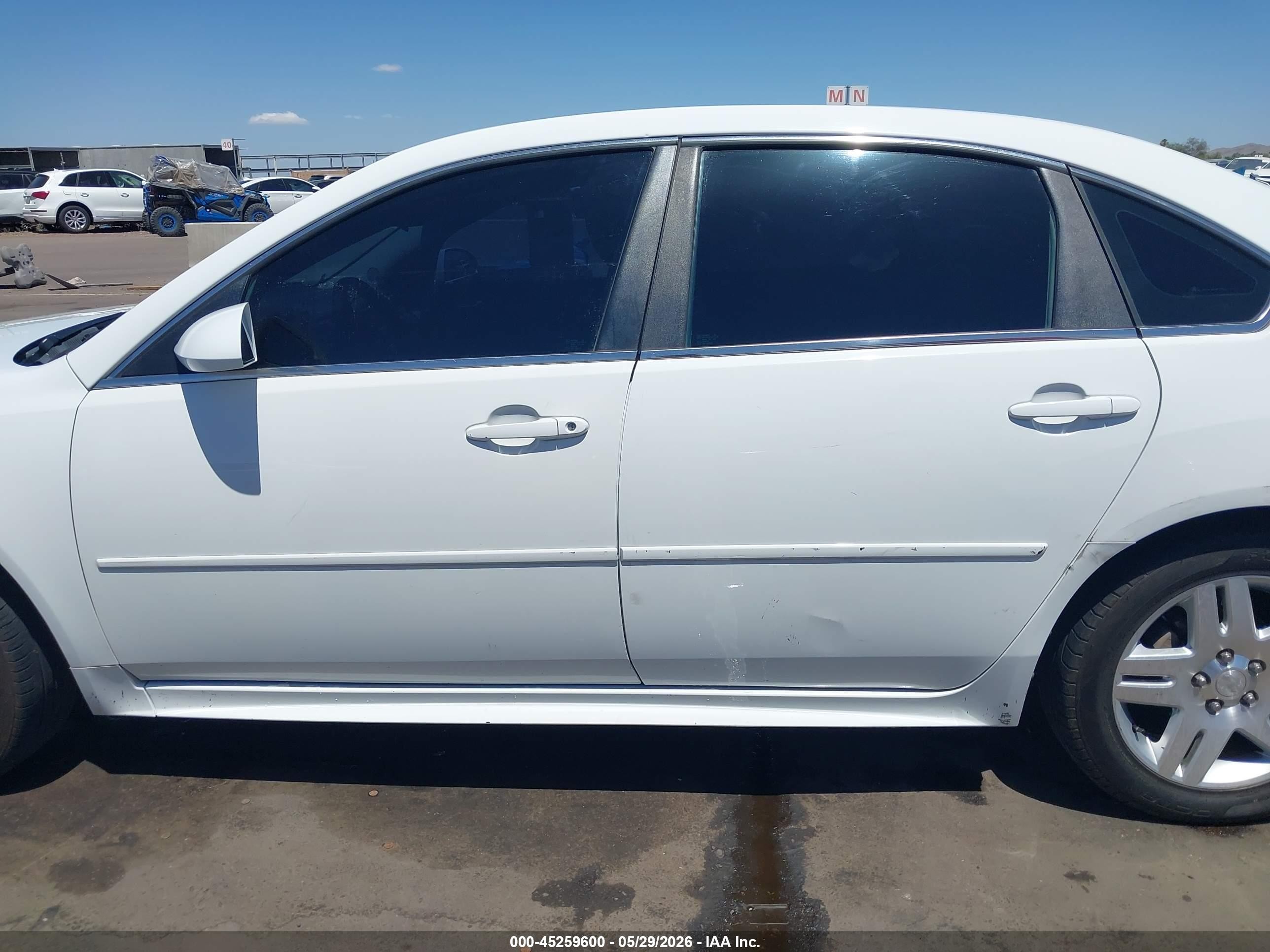 2013 Chevrolet Impala Lt White vin: 2G1WG5E38D1227462