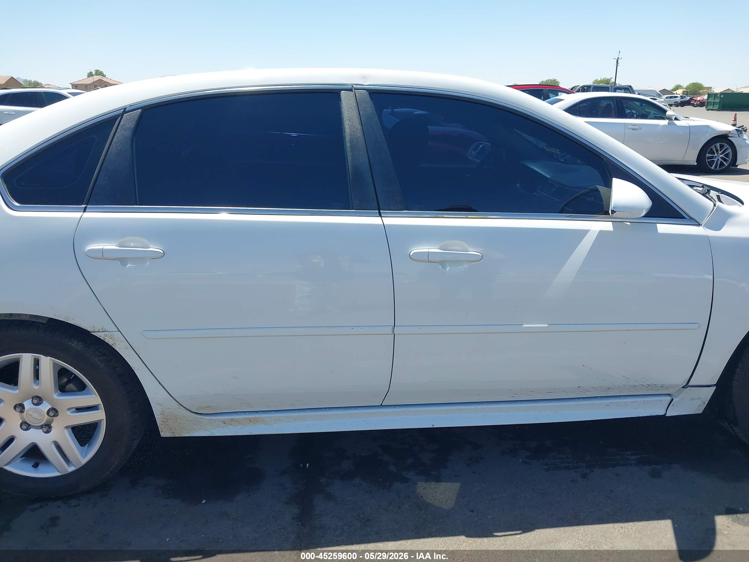 2013 Chevrolet Impala Lt White vin: 2G1WG5E38D1227462
