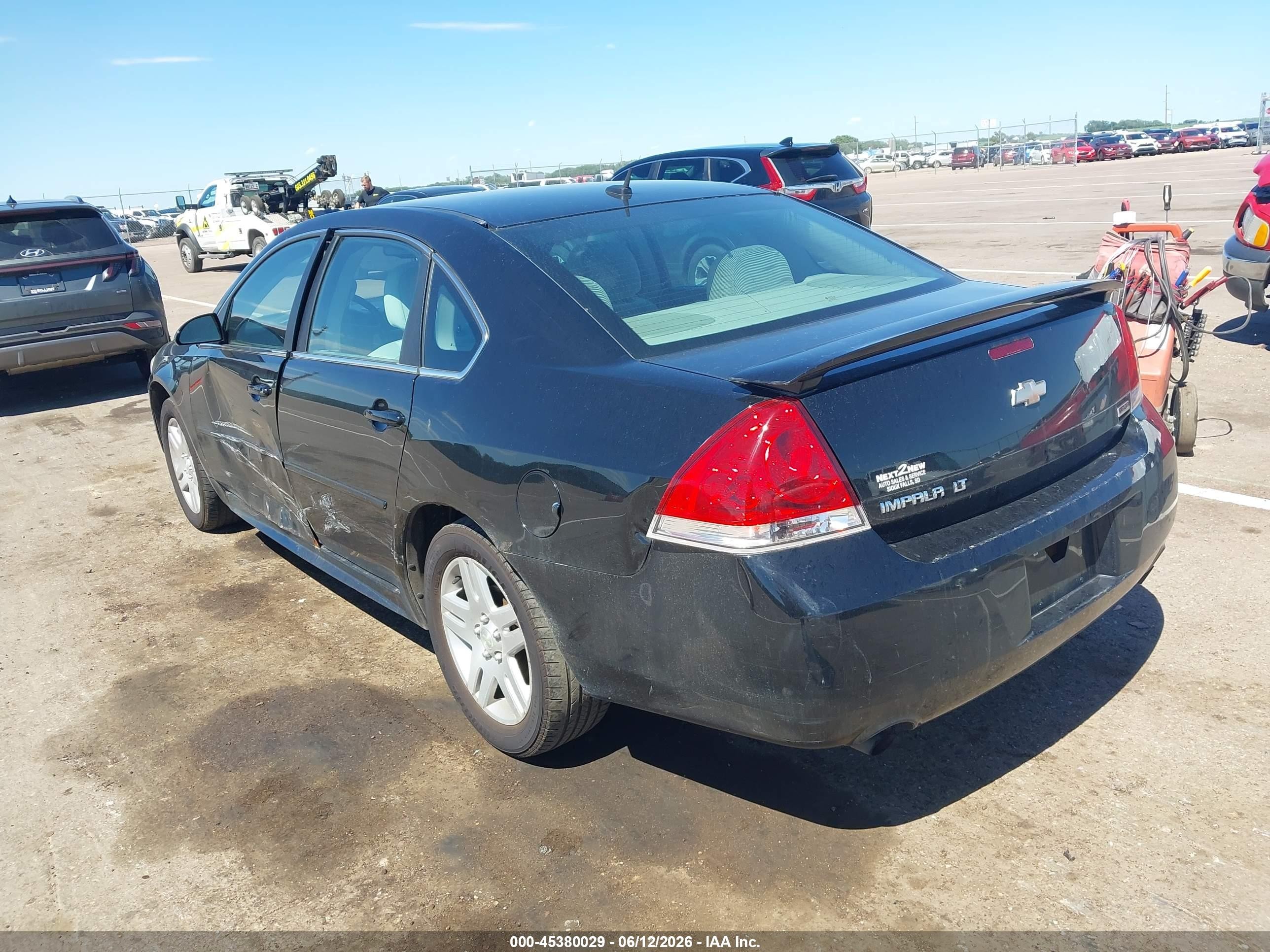 2012 Chevrolet Impala Lt Black vin: 2G1WG5E39C1157775