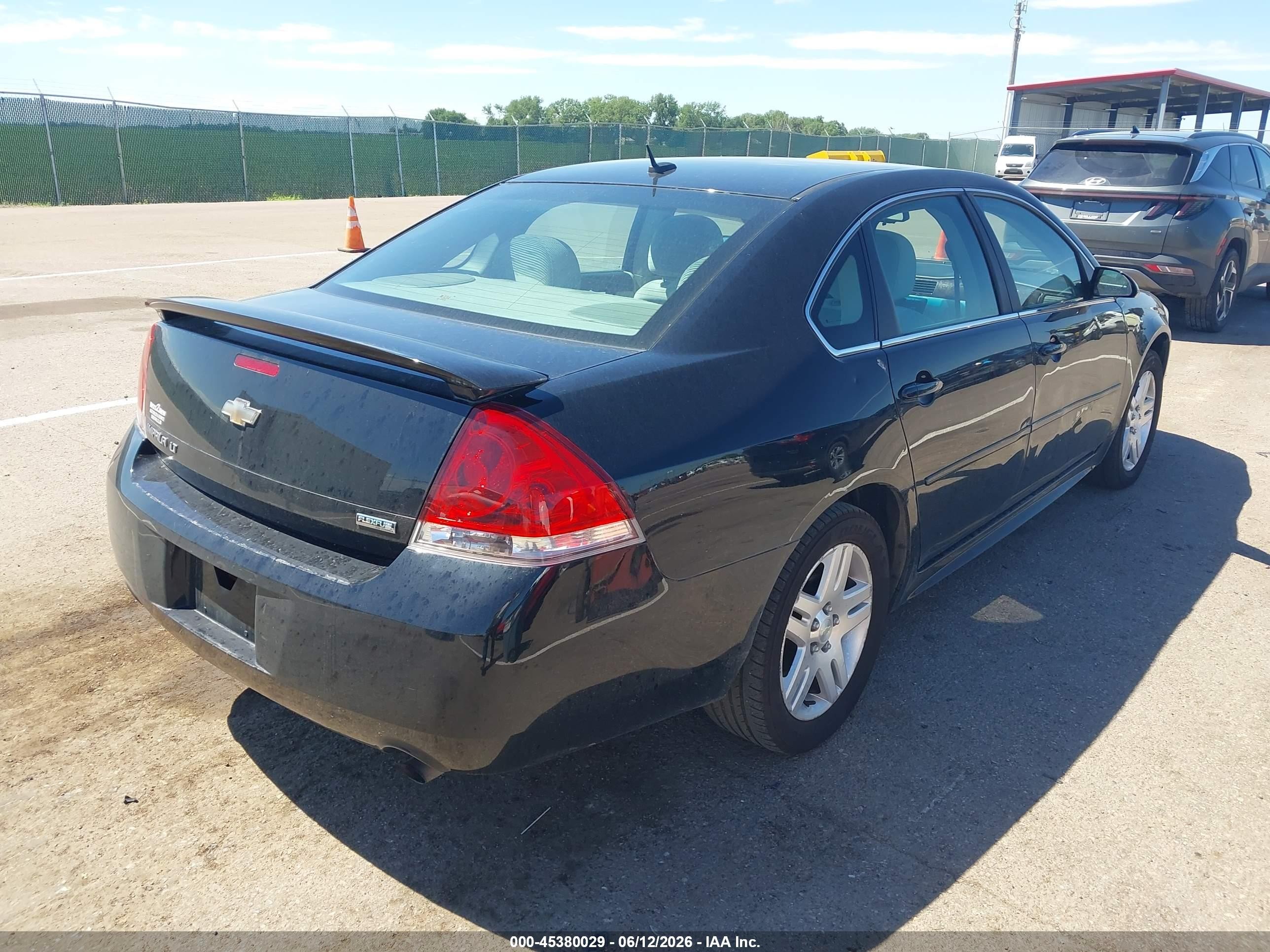 2012 Chevrolet Impala Lt Black vin: 2G1WG5E39C1157775
