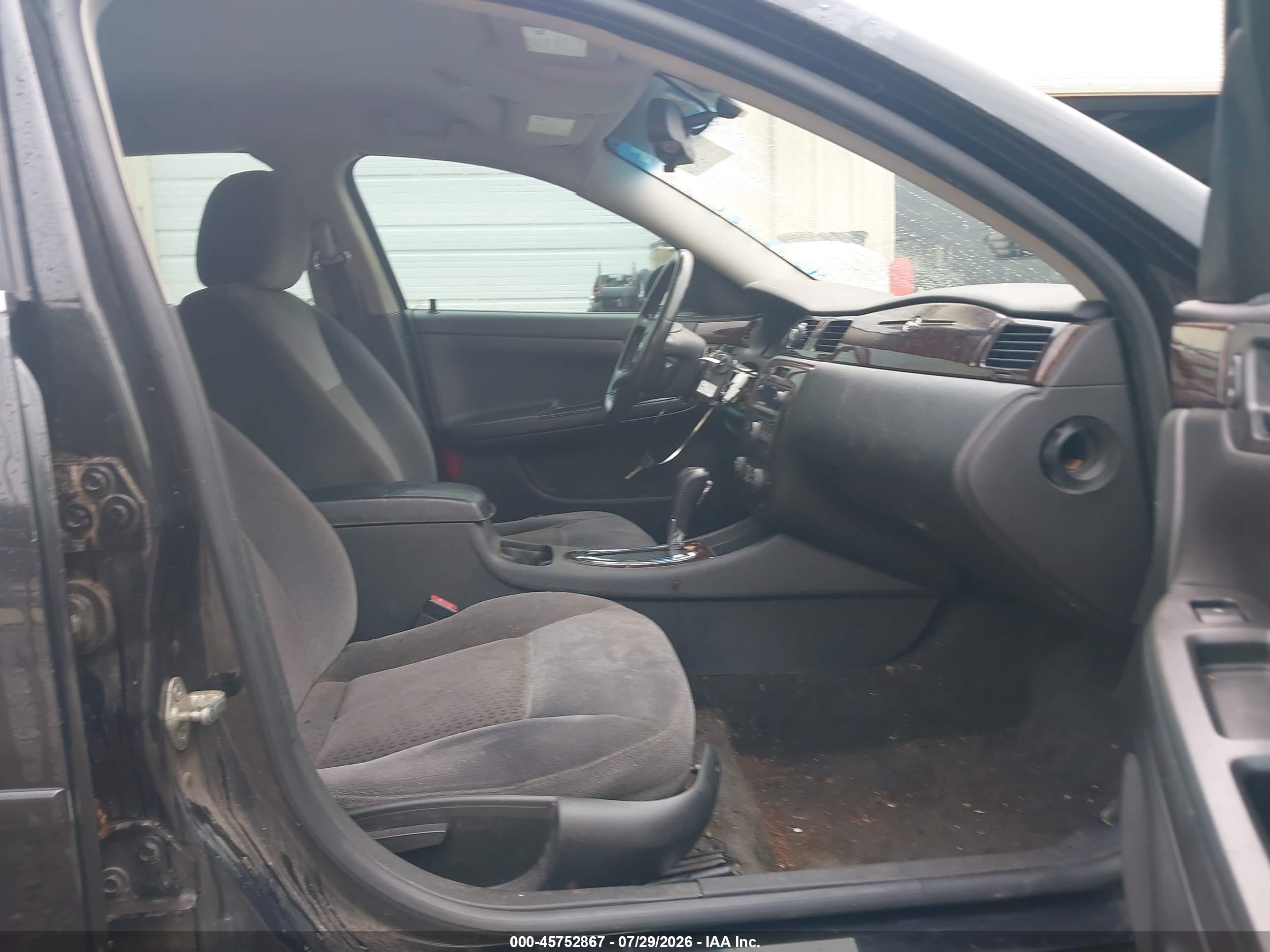 2012 Chevrolet Impala Lt Black vin: 2G1WG5E39C1224620