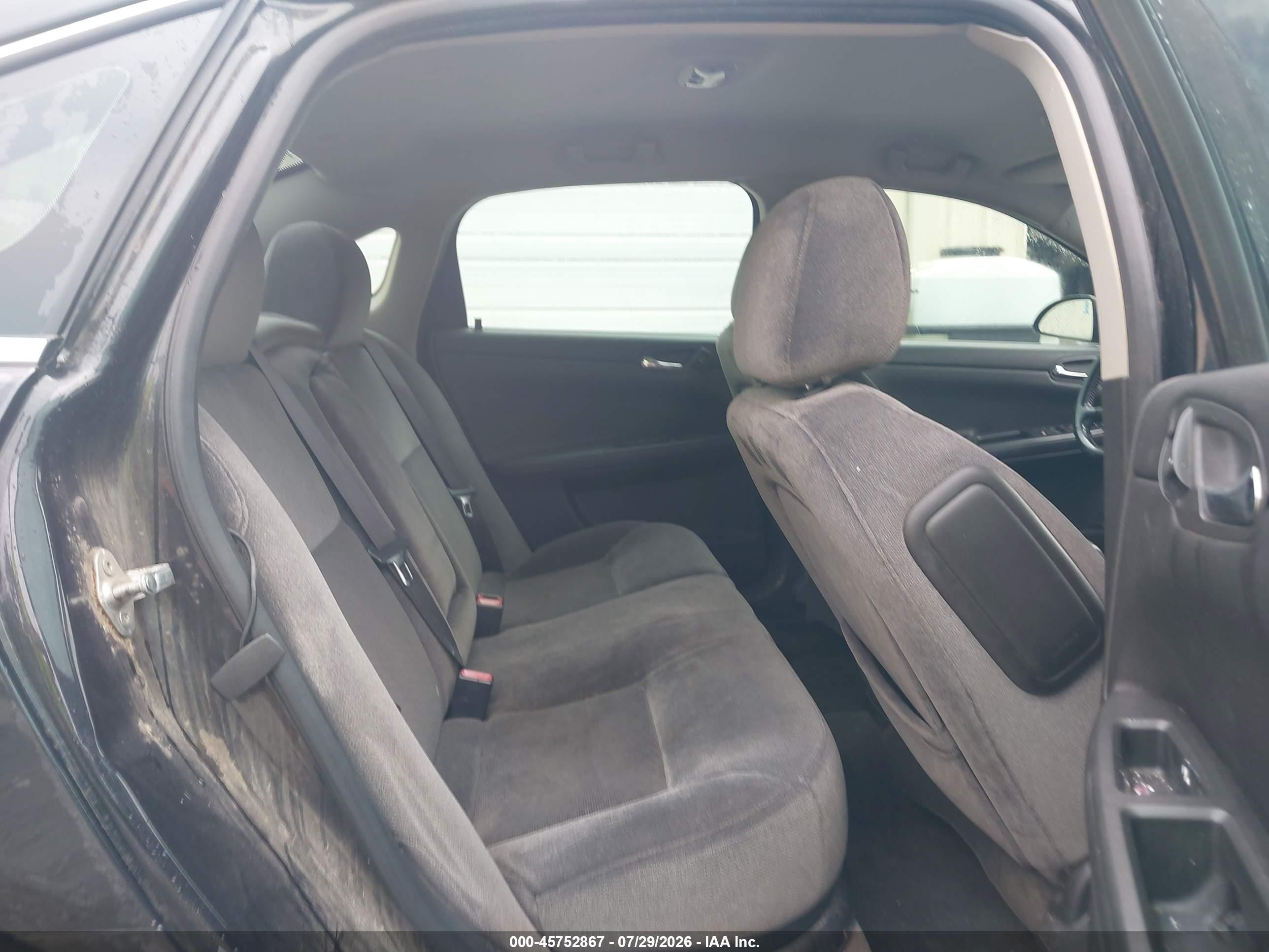 2012 Chevrolet Impala Lt Black vin: 2G1WG5E39C1224620