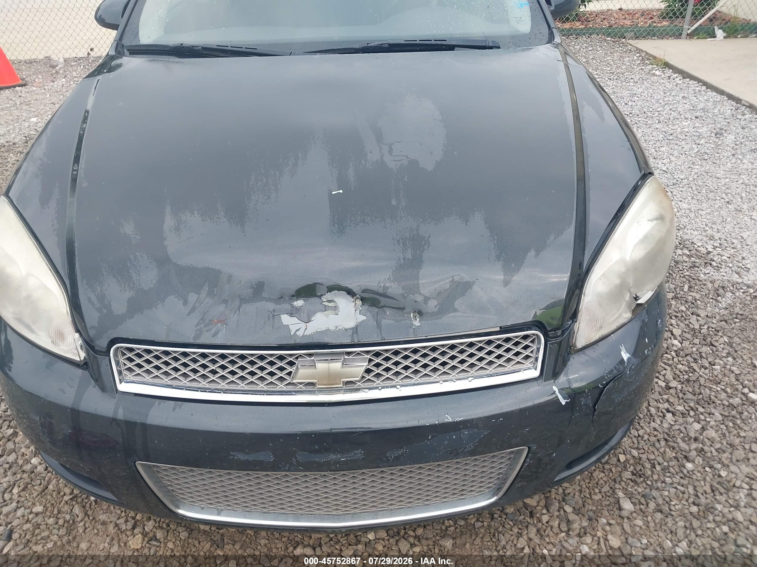2012 Chevrolet Impala Lt Black vin: 2G1WG5E39C1224620