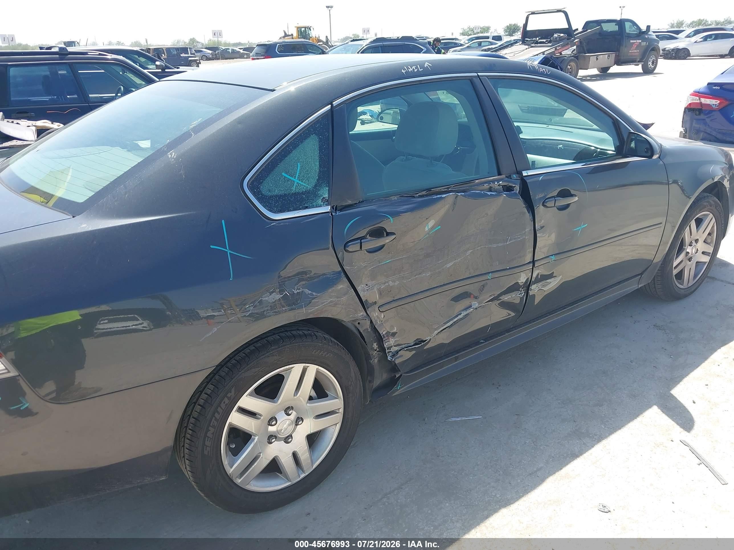 2012 Chevrolet Impala Lt Gray vin: 2G1WG5E39C1248478