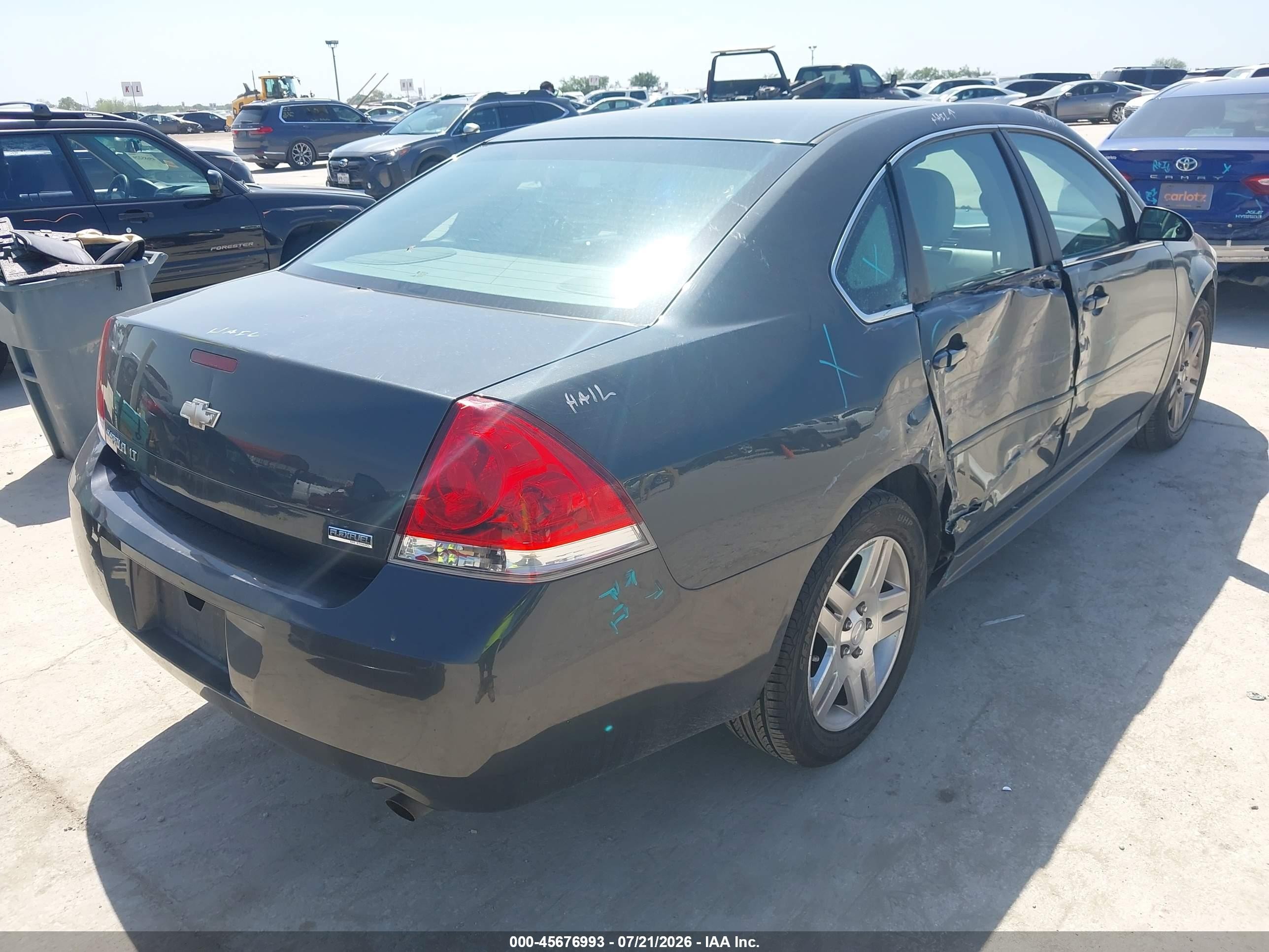 2012 Chevrolet Impala Lt Gray vin: 2G1WG5E39C1248478