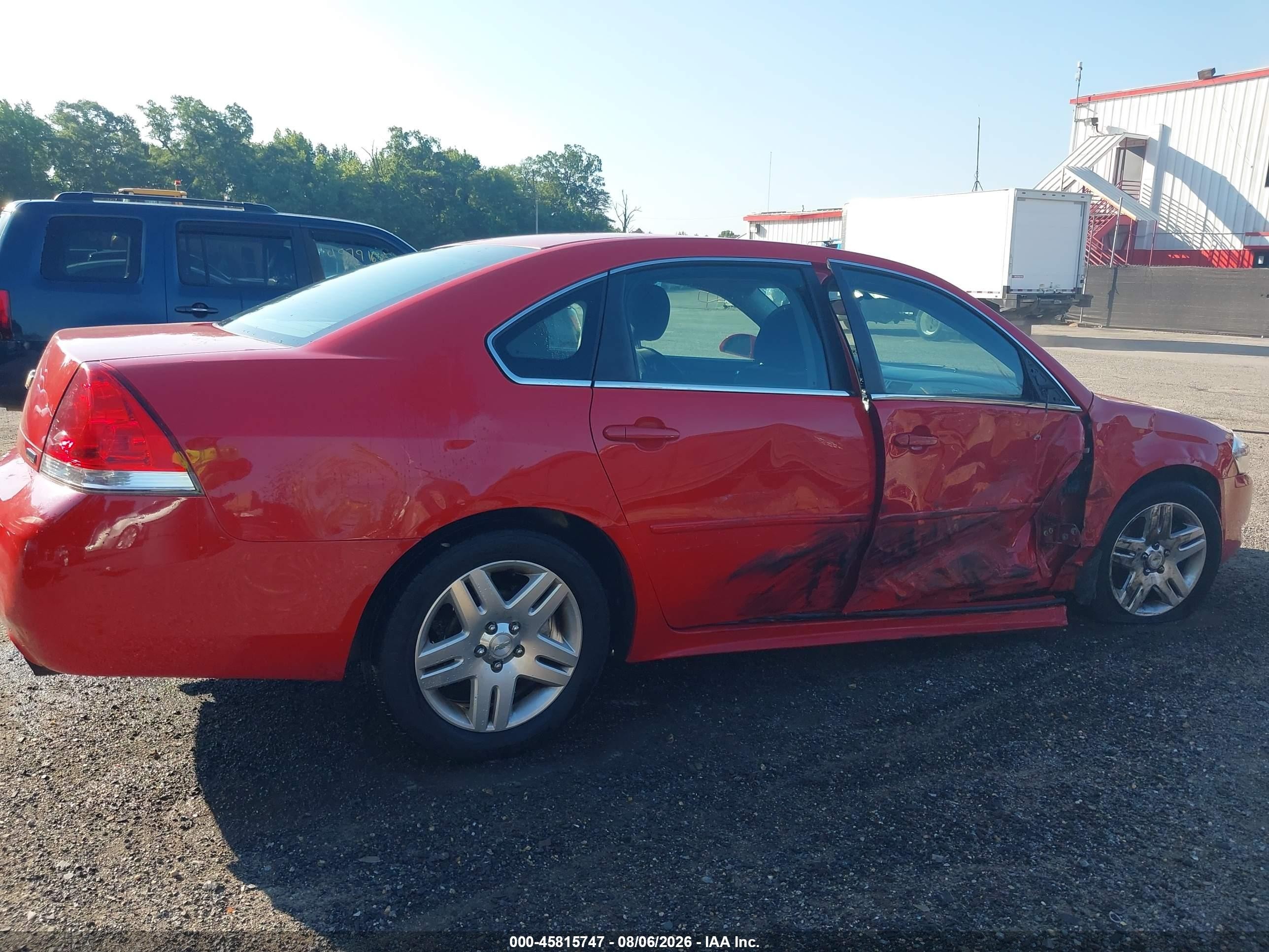 2012 Chevrolet Impala Lt Red vin: 2G1WG5E39C1329416