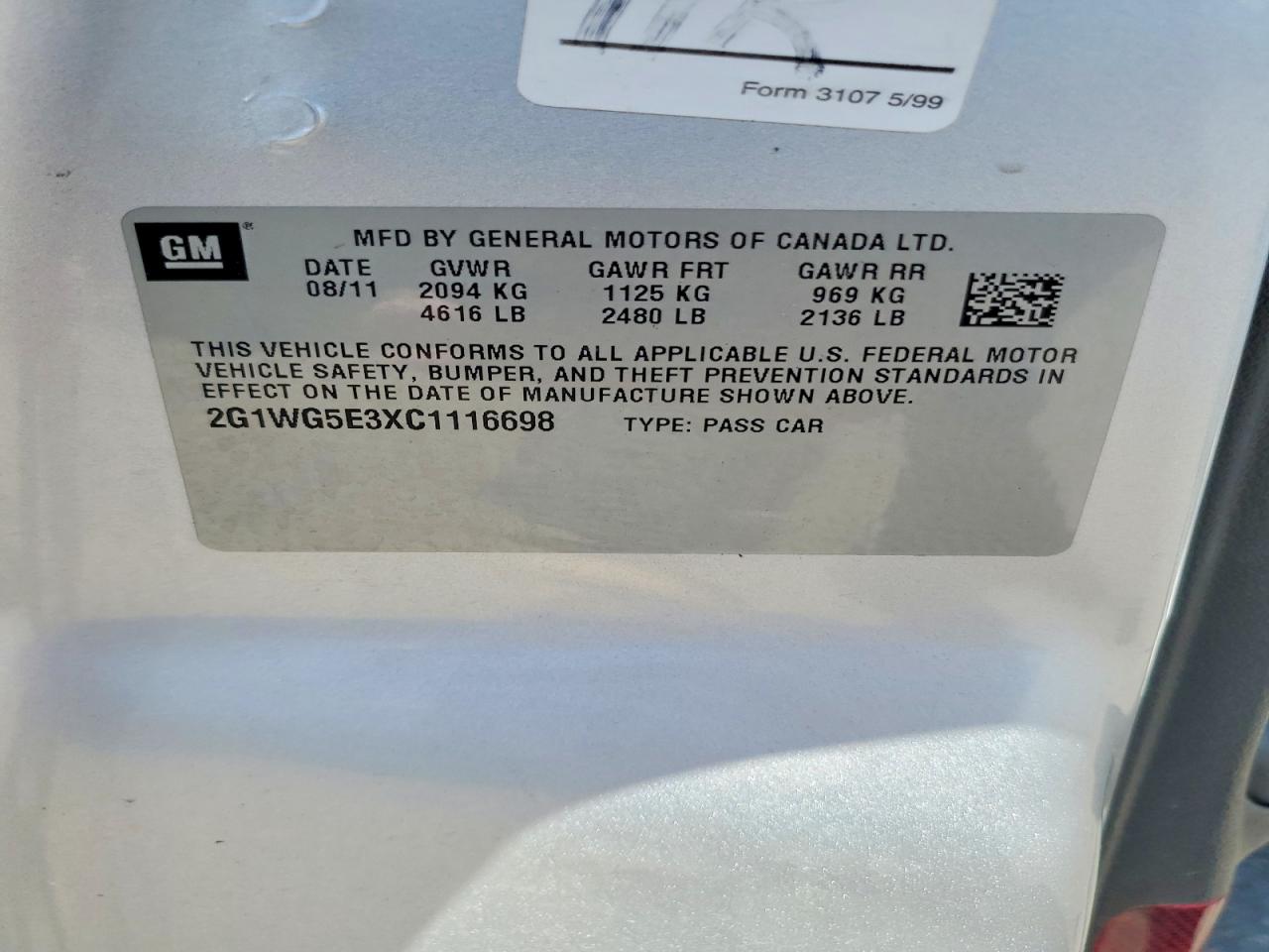 2012 Chevrolet Impala Lt Silver vin: 2G1WG5E3XC1116698