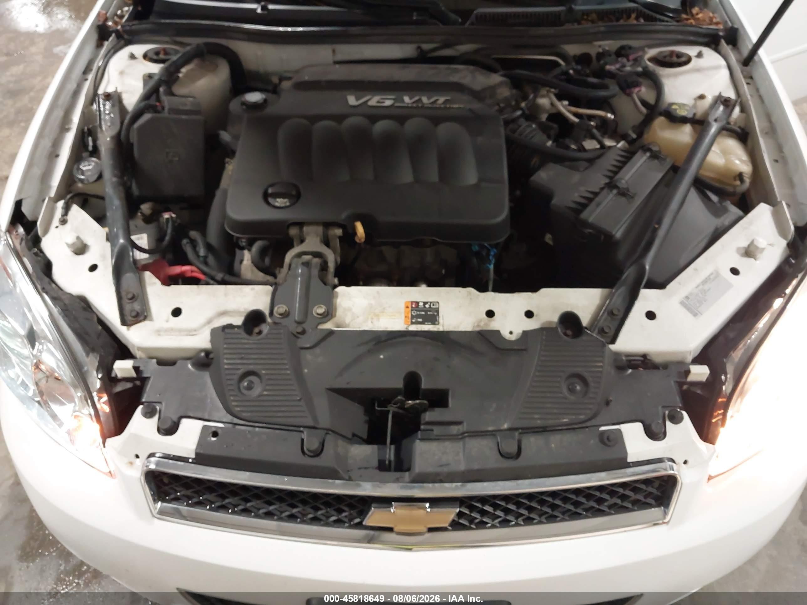 2012 Chevrolet Impala Lt White vin: 2G1WG5E3XC1146428