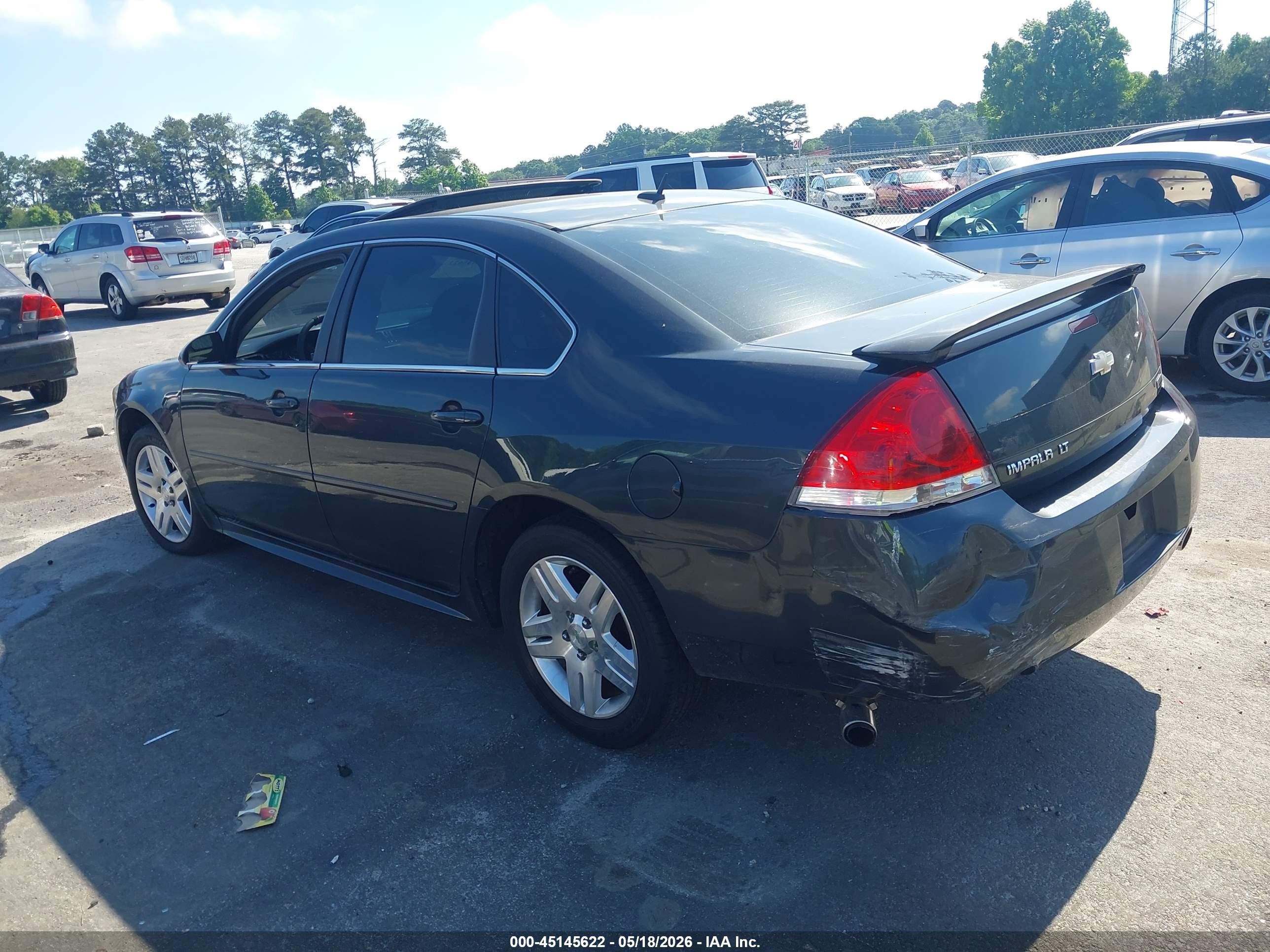 2013 Chevrolet Impala Lt Gray vin: 2G1WG5E3XD1127055