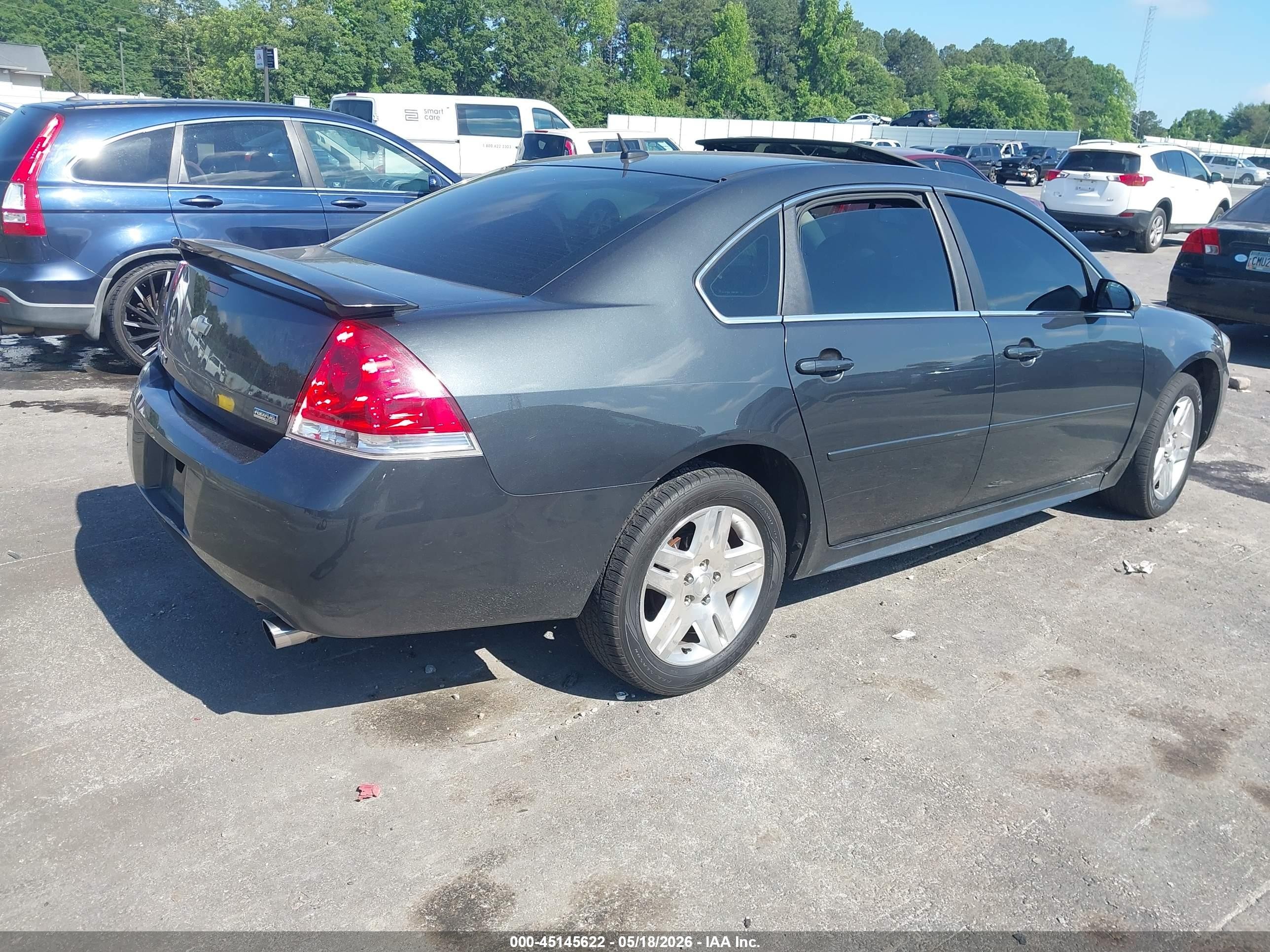 2013 Chevrolet Impala Lt Gray vin: 2G1WG5E3XD1127055