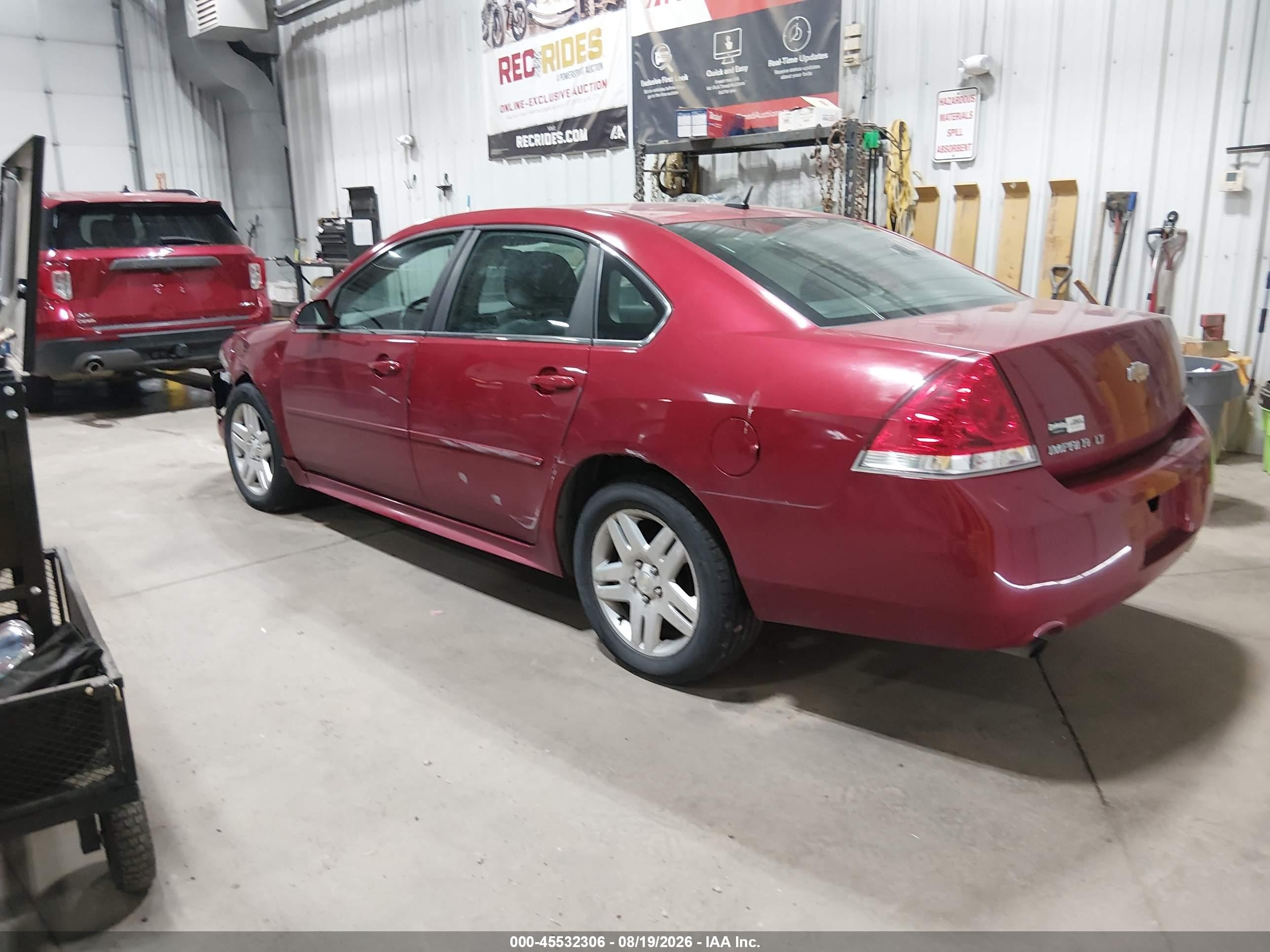 2013 Chevrolet Impala Lt Red vin: 2G1WG5E3XD1131686