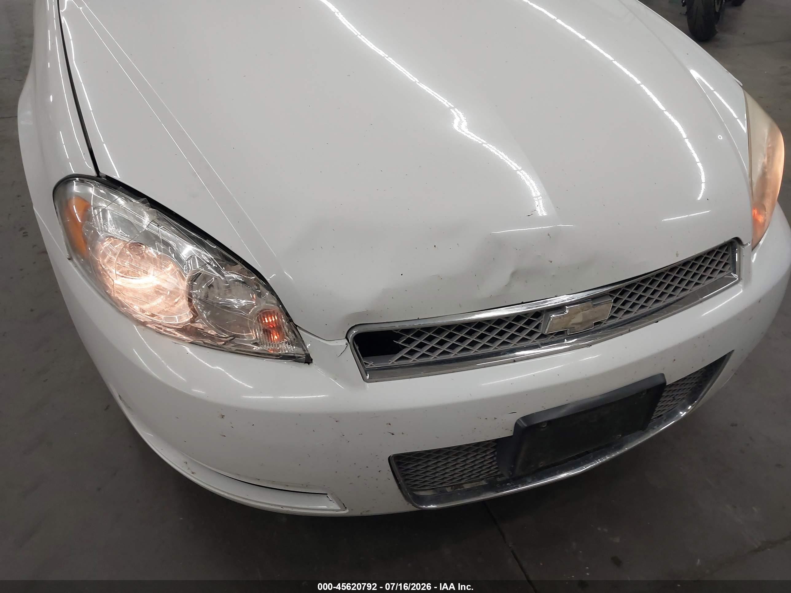 2013 Chevrolet Impala Lt White vin: 2G1WG5E3XD1216673