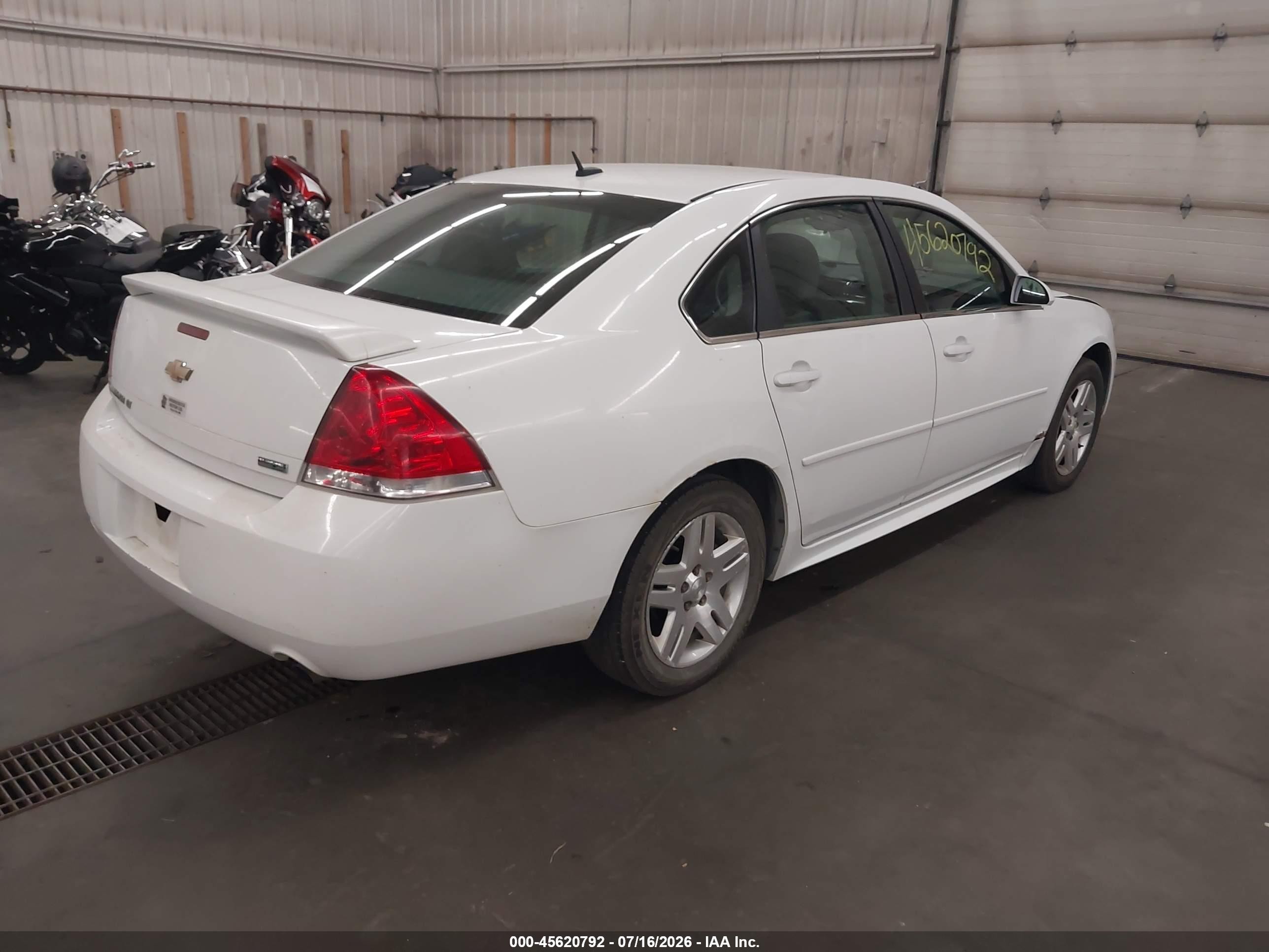 2013 Chevrolet Impala Lt White vin: 2G1WG5E3XD1216673