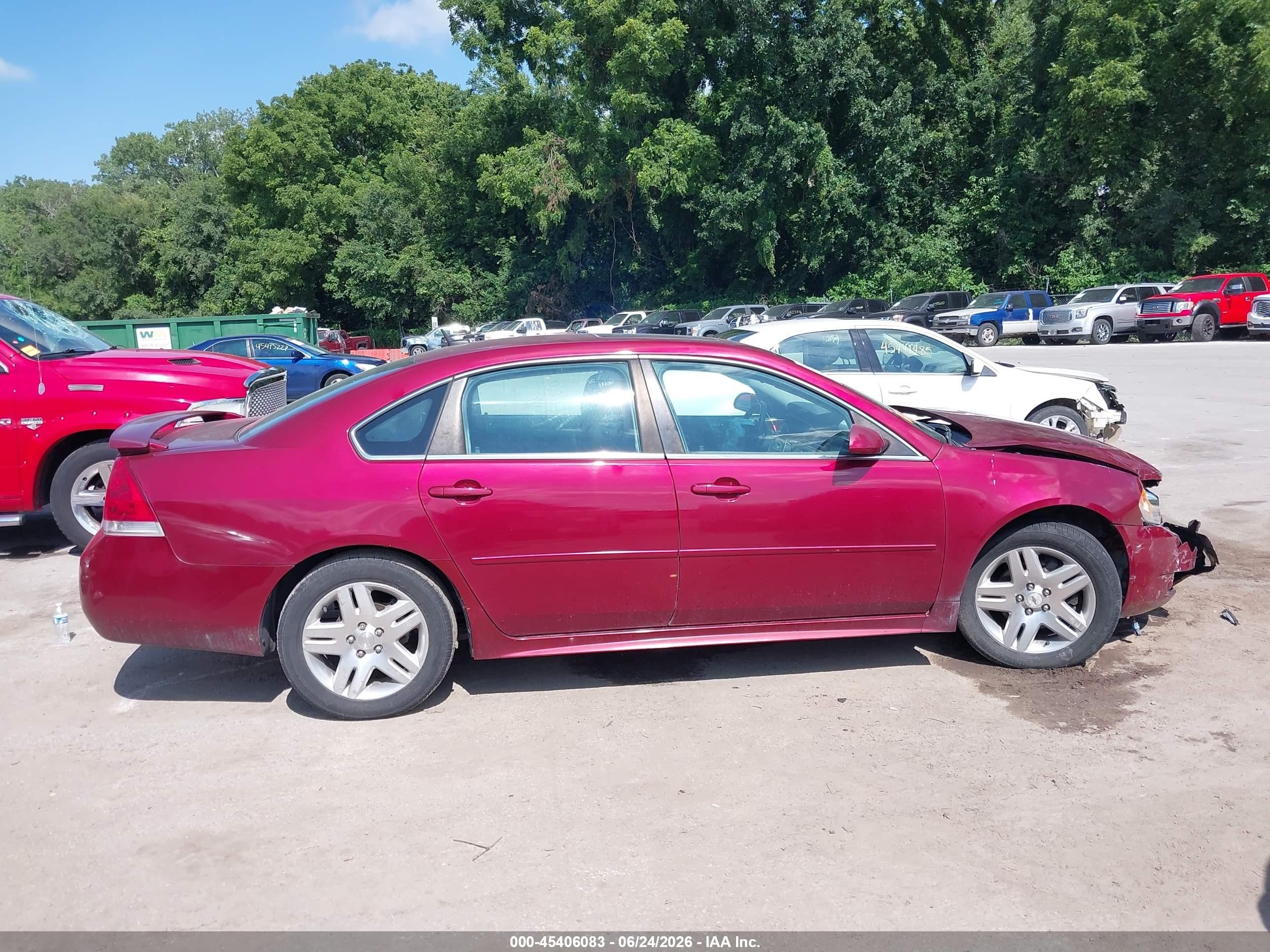 2011 Chevrolet Impala Lt Red vin: 2G1WG5EK0B1287305