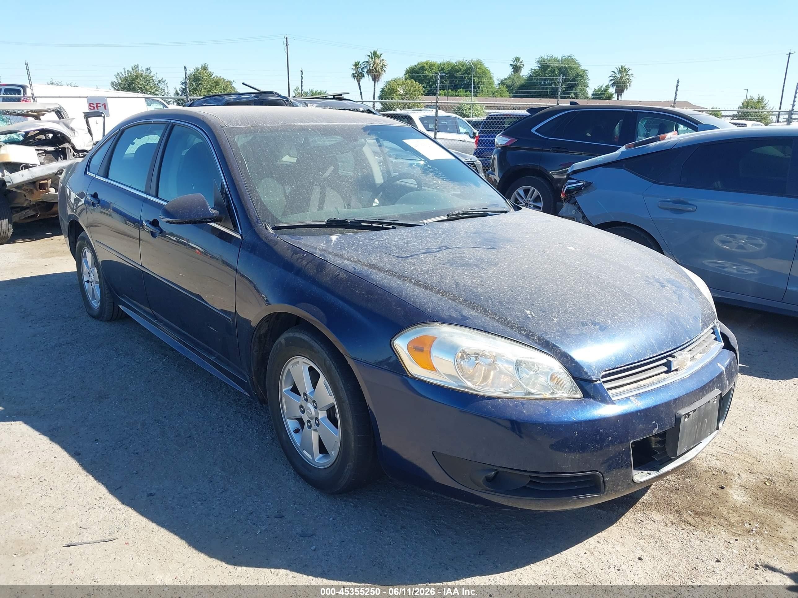 2011 Chevrolet Impala Lt Blue vin: 2G1WG5EK0B1293735