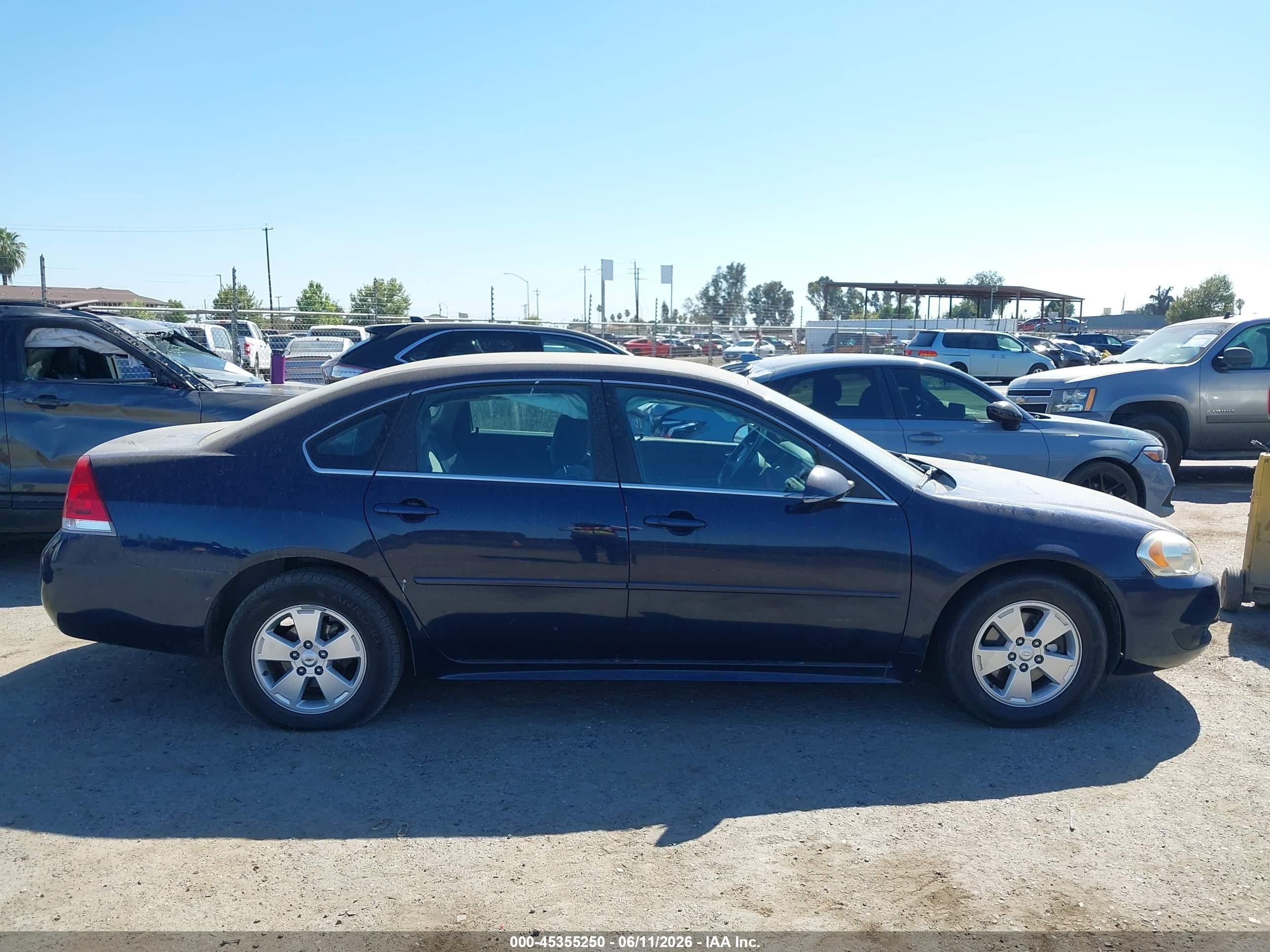 2011 Chevrolet Impala Lt Blue vin: 2G1WG5EK0B1293735