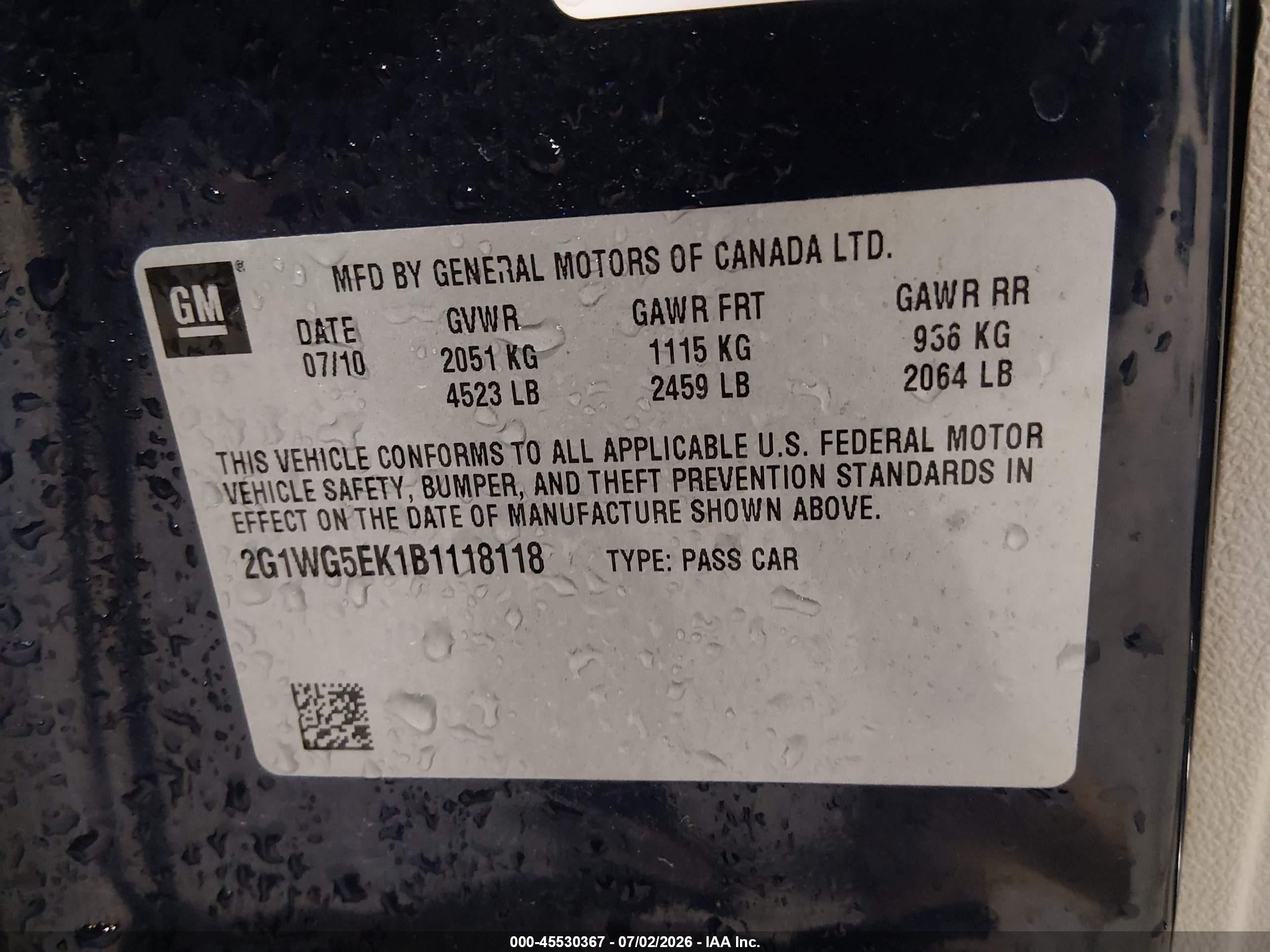 2011 Chevrolet Impala Lt Dark Blue vin: 2G1WG5EK1B1118118