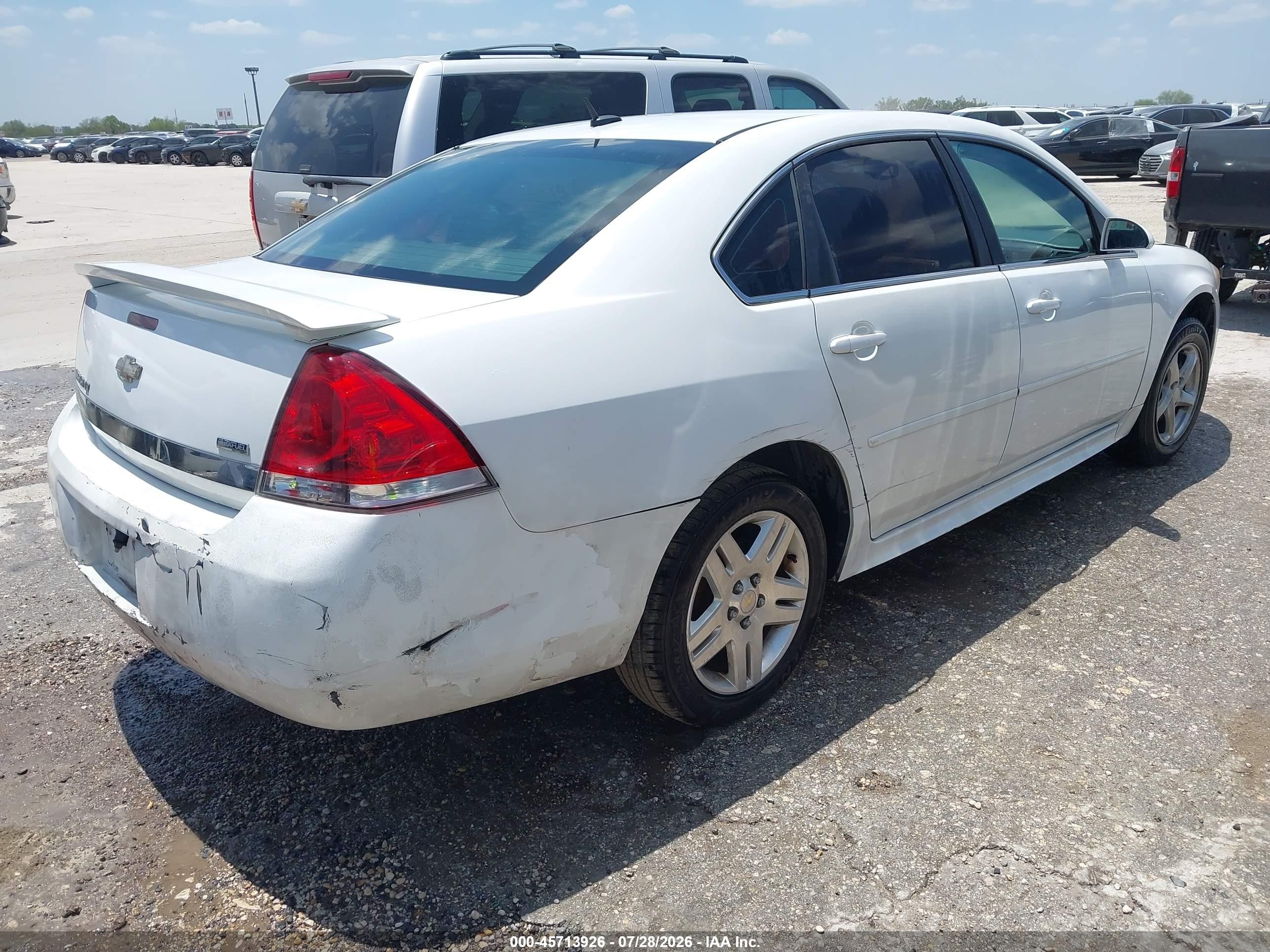 2011 Chevrolet Impala Lt White vin: 2G1WG5EK1B1316309