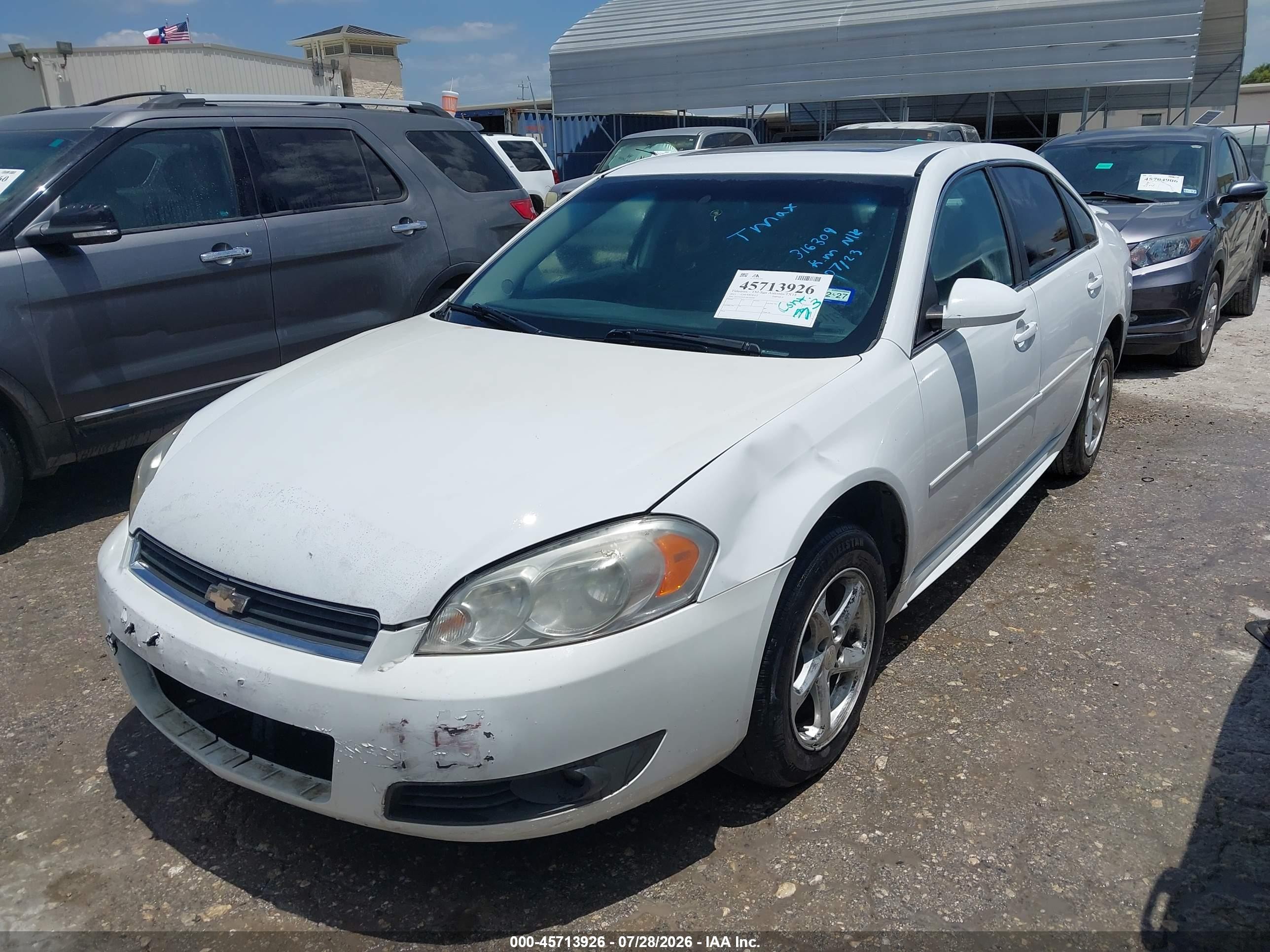 2011 Chevrolet Impala Lt White vin: 2G1WG5EK1B1316309