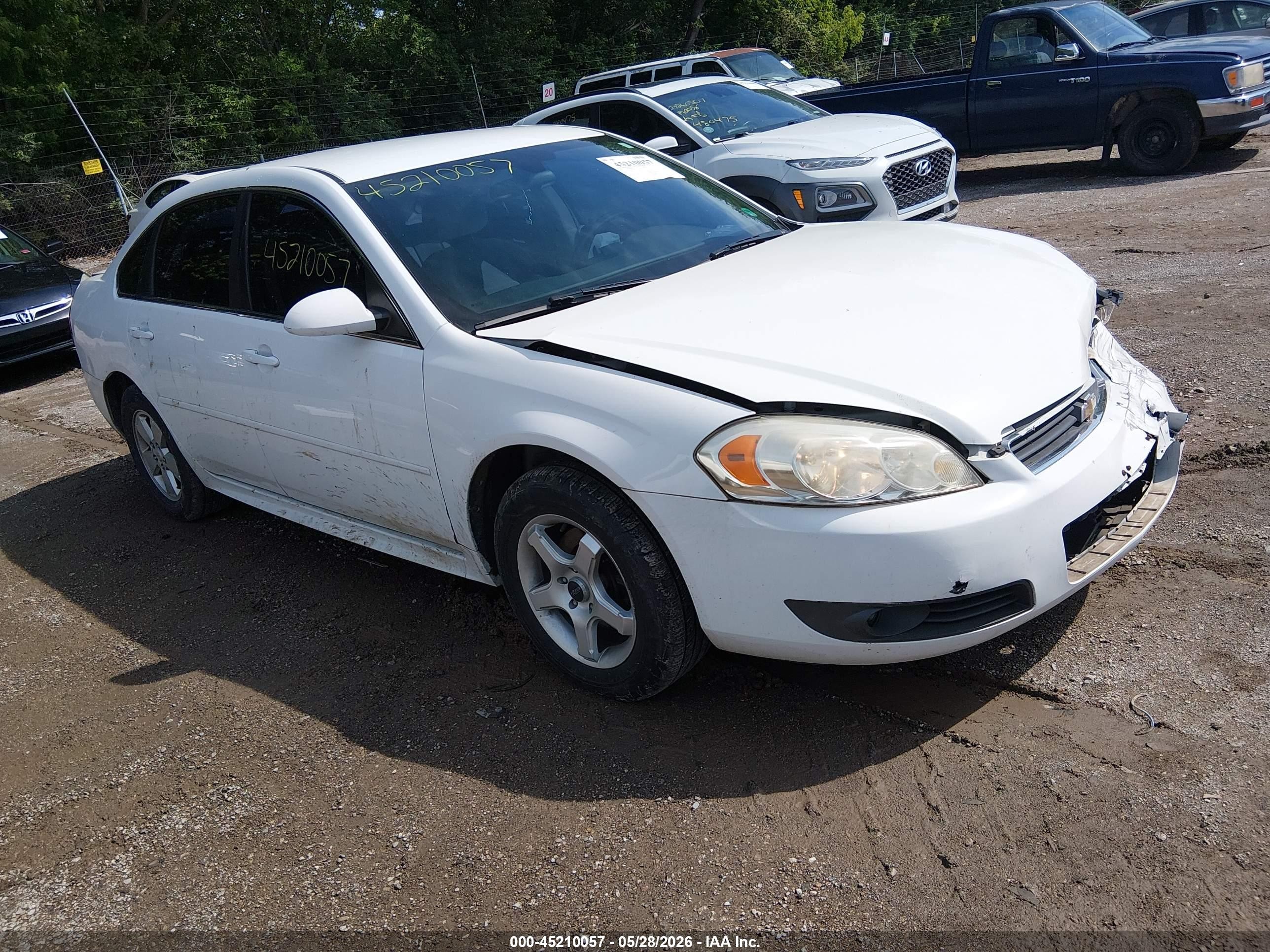 2011 Chevrolet Impala Lt White vin: 2G1WG5EK2B1233424