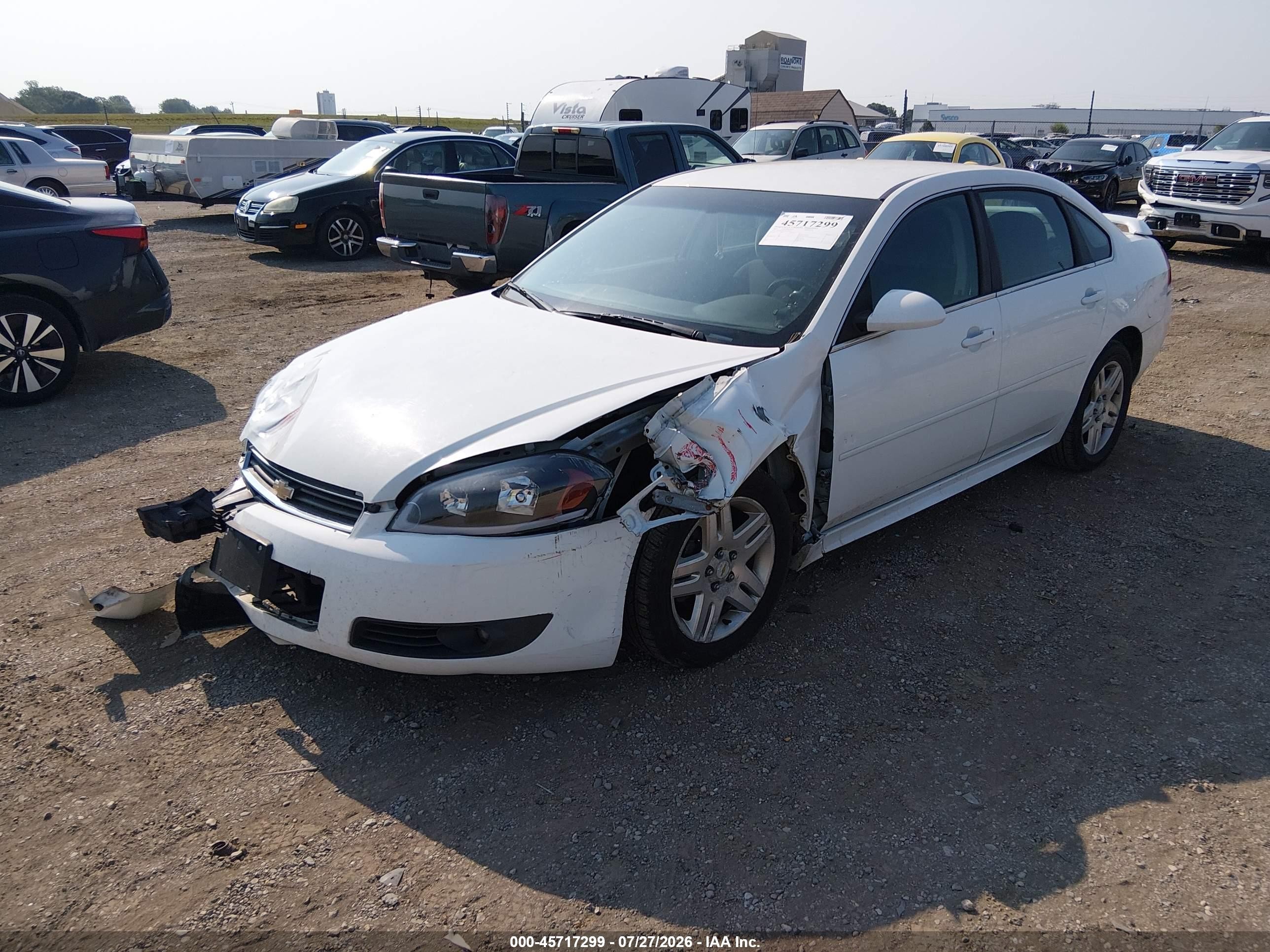 2011 Chevrolet Impala Lt Белый vin: 2G1WG5EK2B1304427