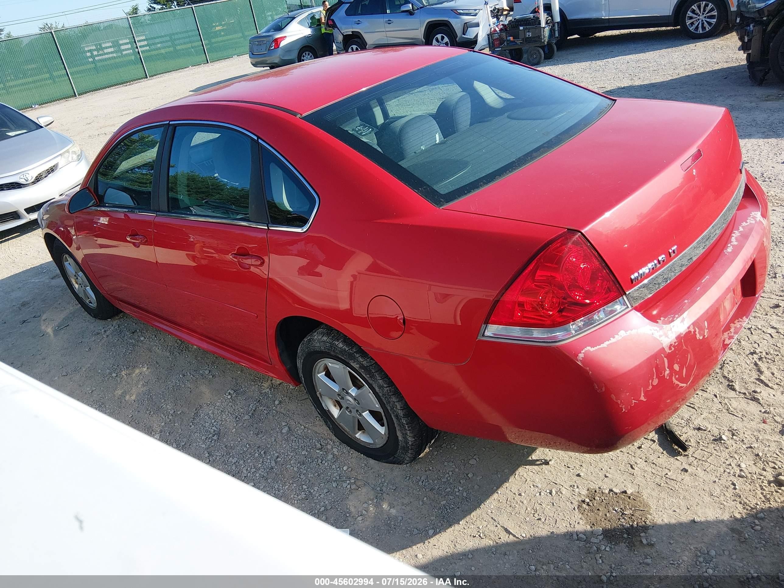 2011 Chevrolet Impala Lt Red vin: 2G1WG5EK2B1310423