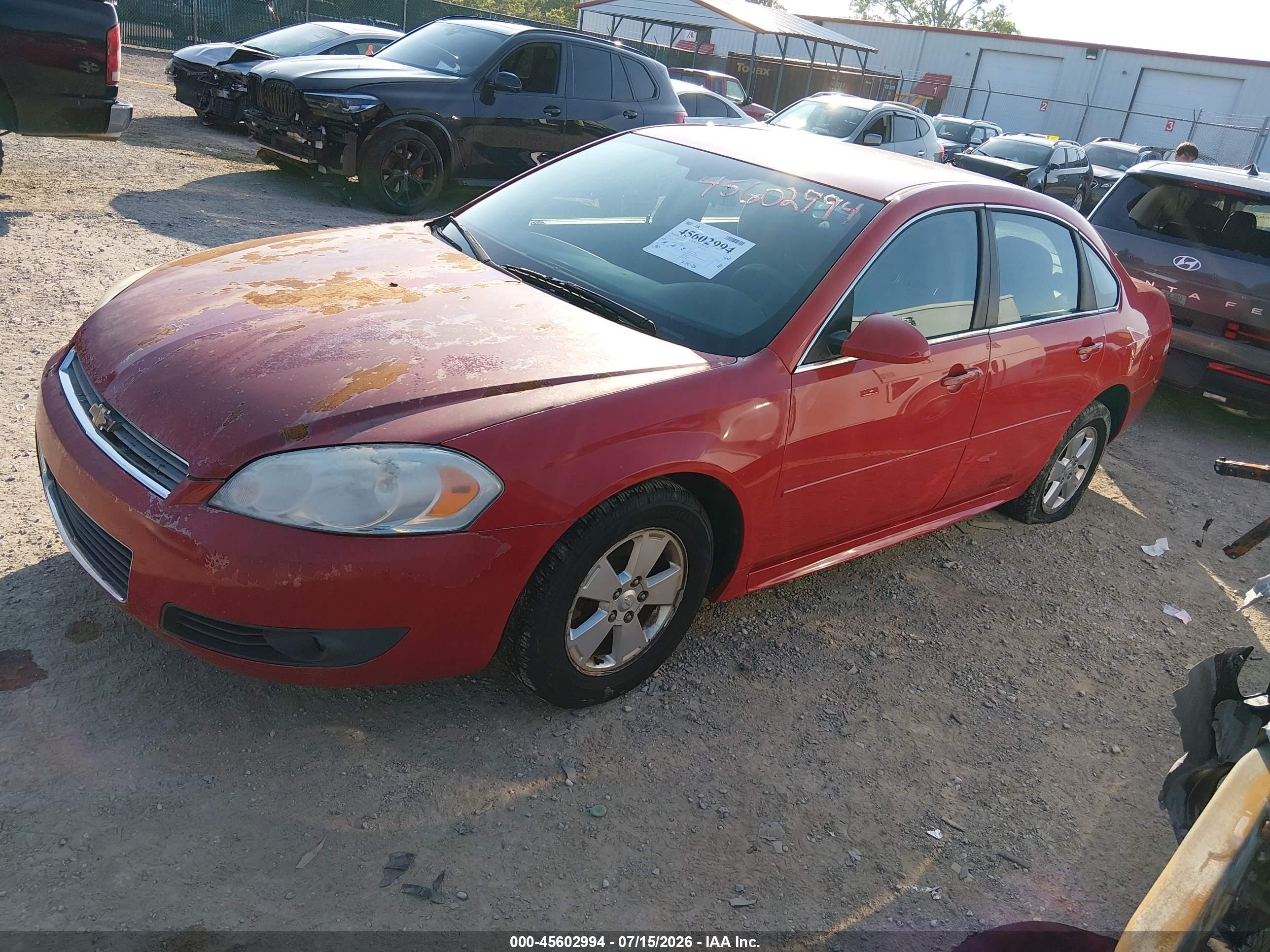 2011 Chevrolet Impala Lt Red vin: 2G1WG5EK2B1310423