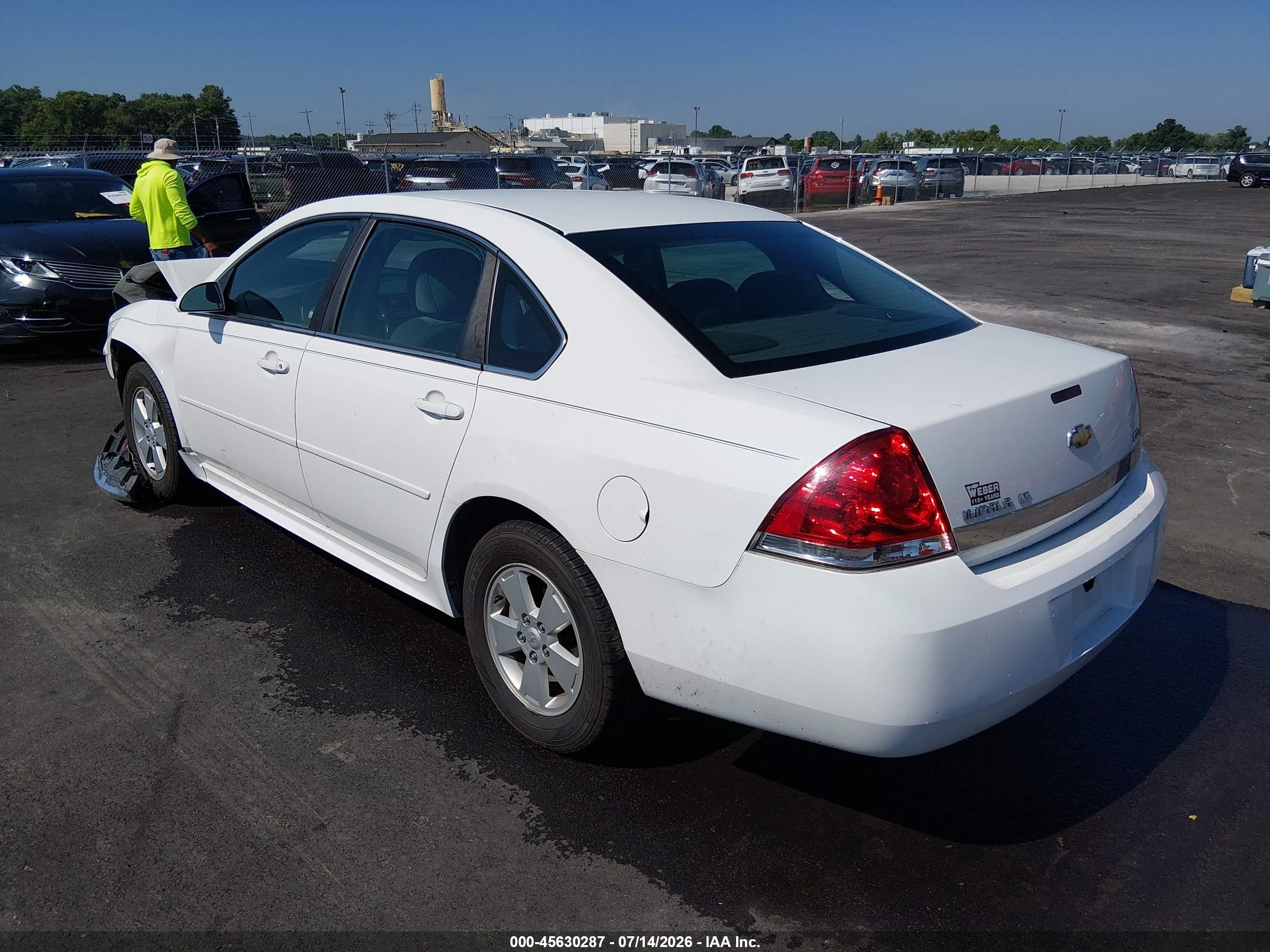 2011 Chevrolet Impala Lt White vin: 2G1WG5EK3B1114068