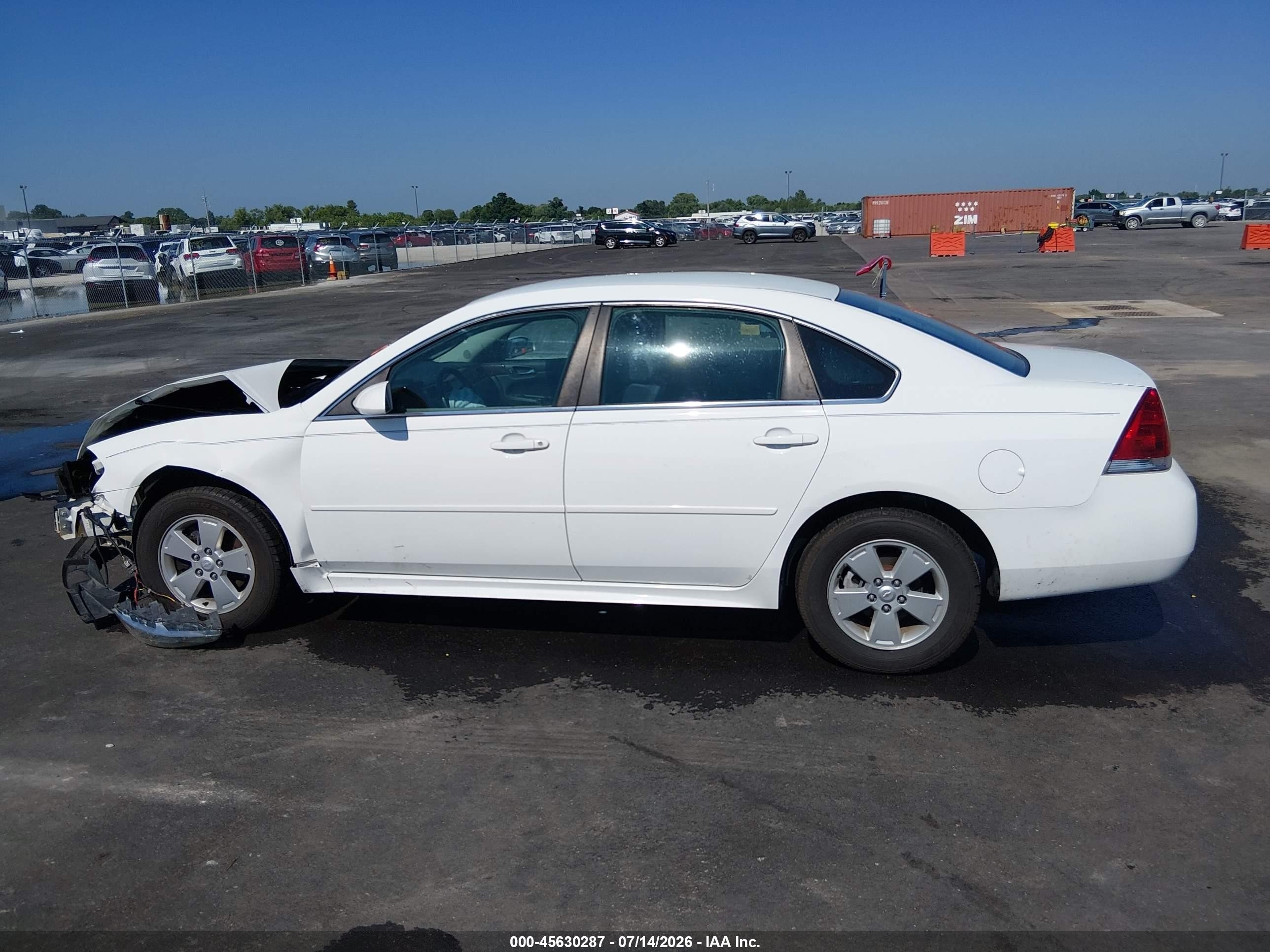 2011 Chevrolet Impala Lt White vin: 2G1WG5EK3B1114068
