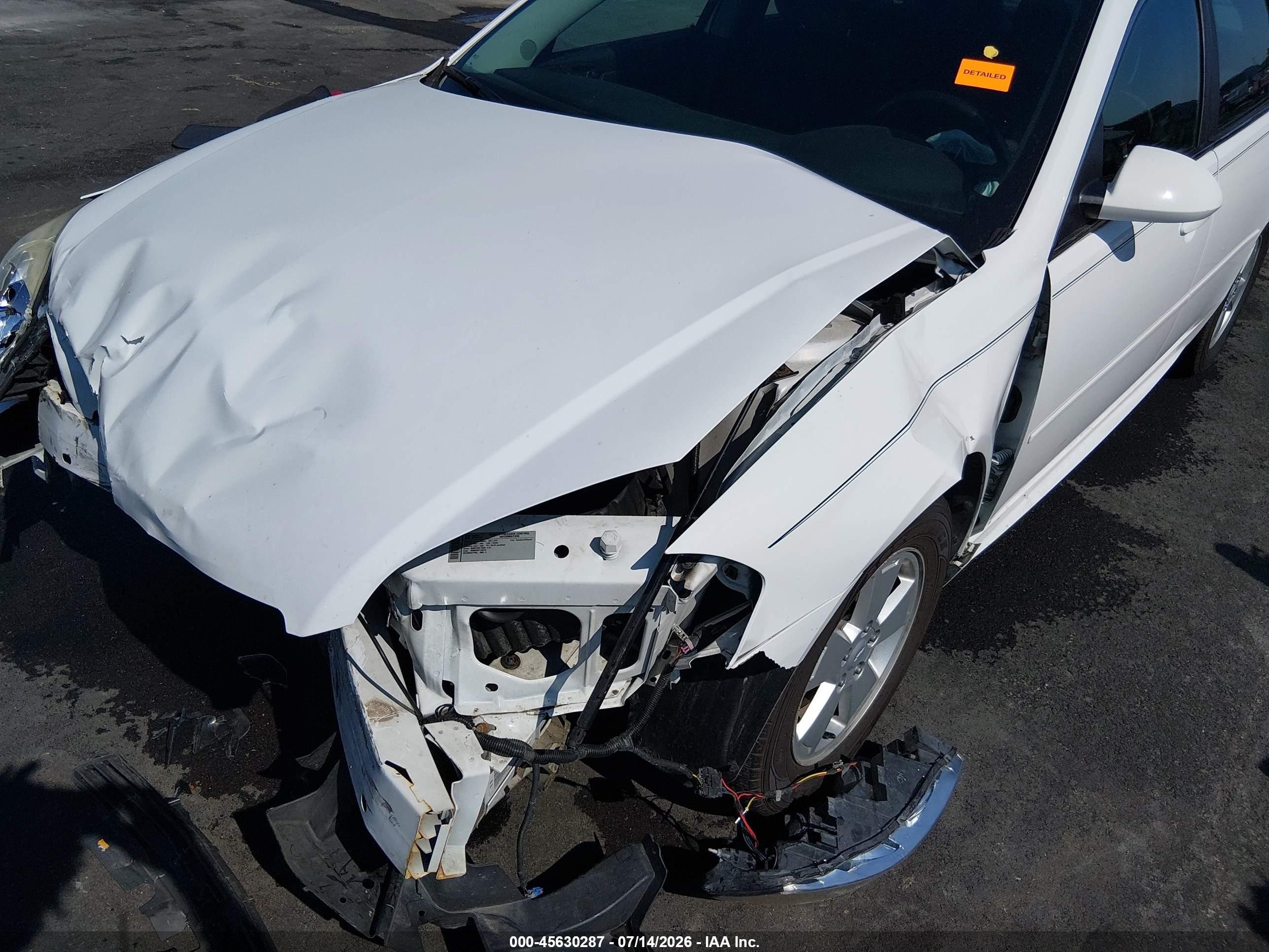 2011 Chevrolet Impala Lt White vin: 2G1WG5EK3B1114068
