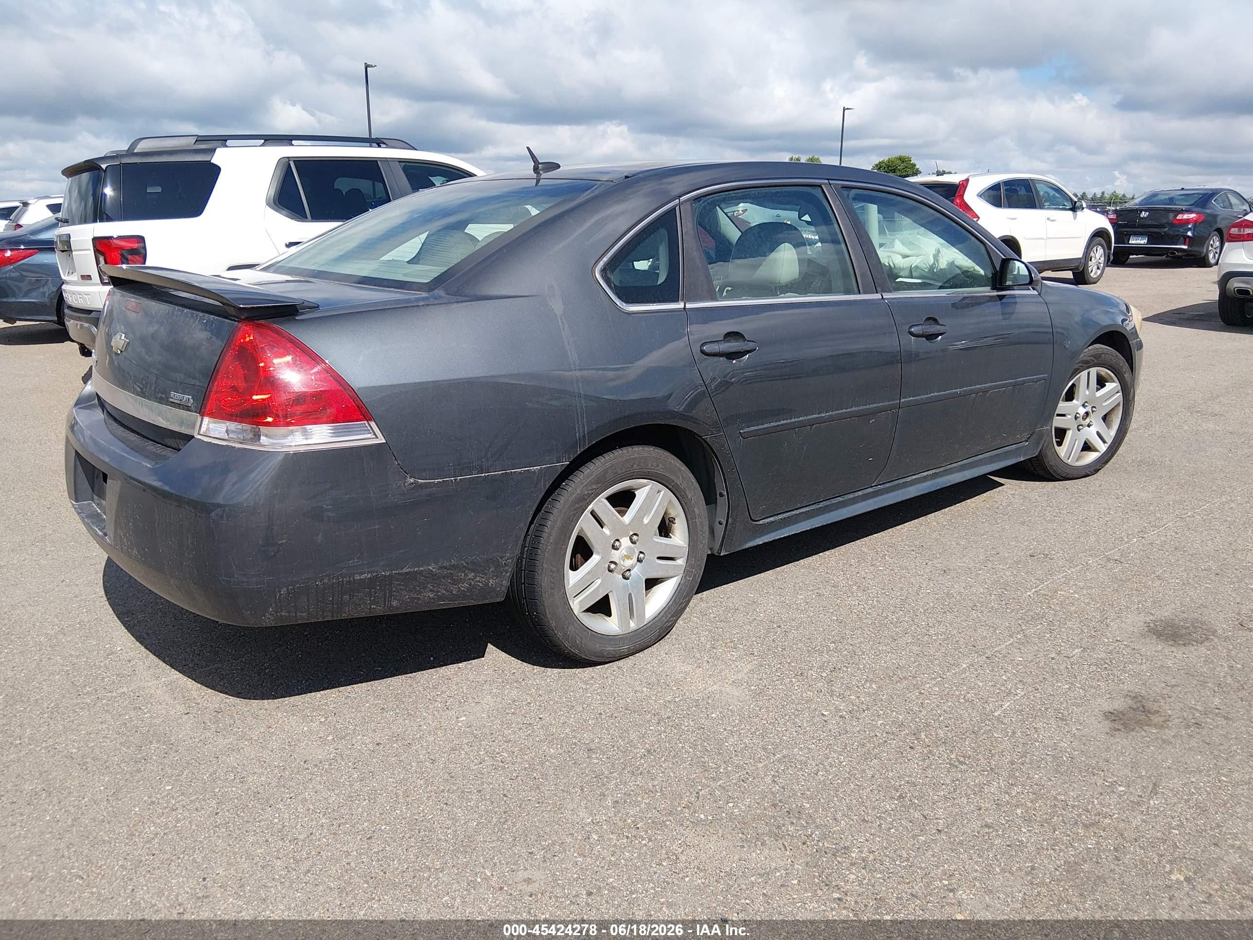 2011 Chevrolet Impala Lt Gray vin: 2G1WG5EK3B1125944