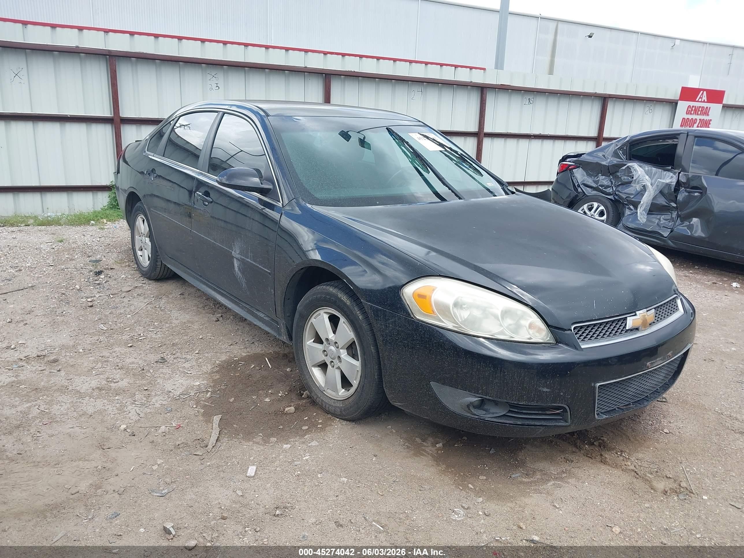 2011 Chevrolet Impala Lt Black vin: 2G1WG5EK3B1127211