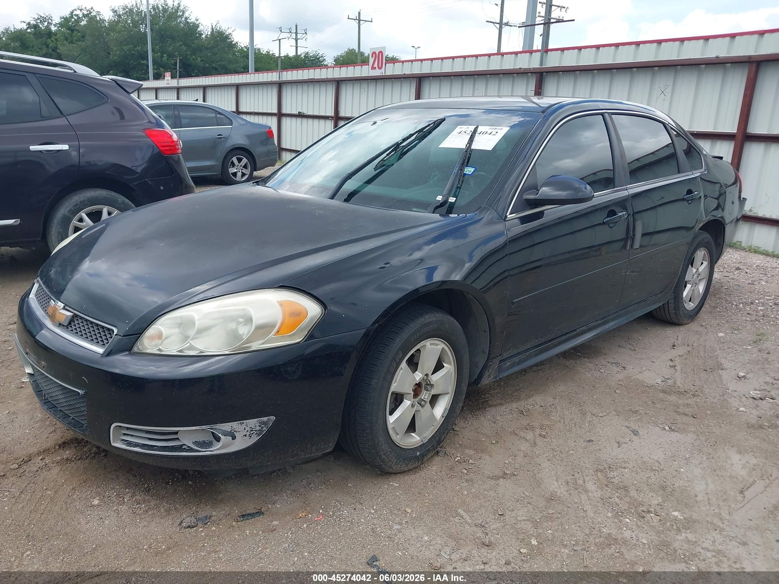 2011 Chevrolet Impala Lt Black vin: 2G1WG5EK3B1127211