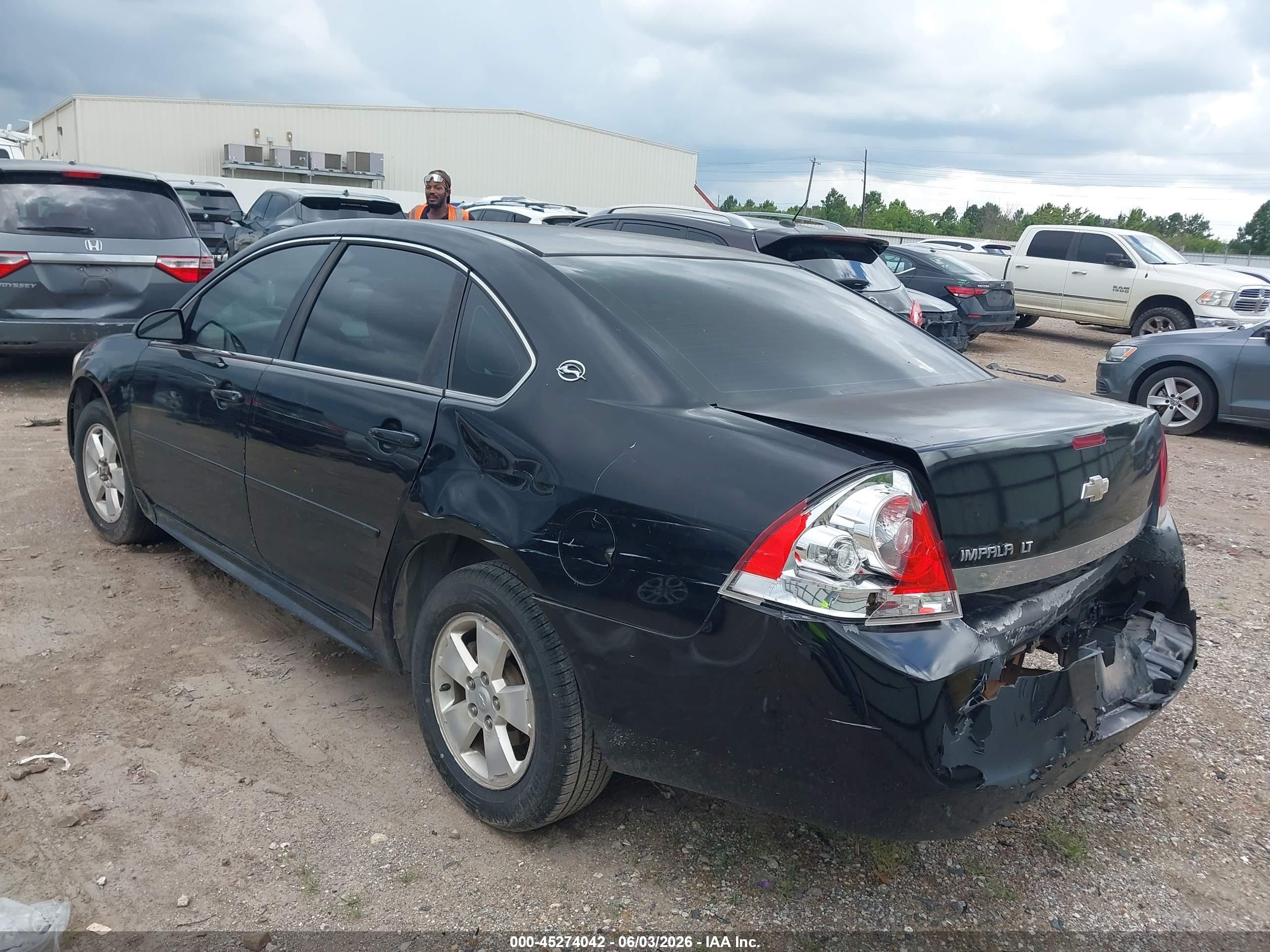 2011 Chevrolet Impala Lt Black vin: 2G1WG5EK3B1127211