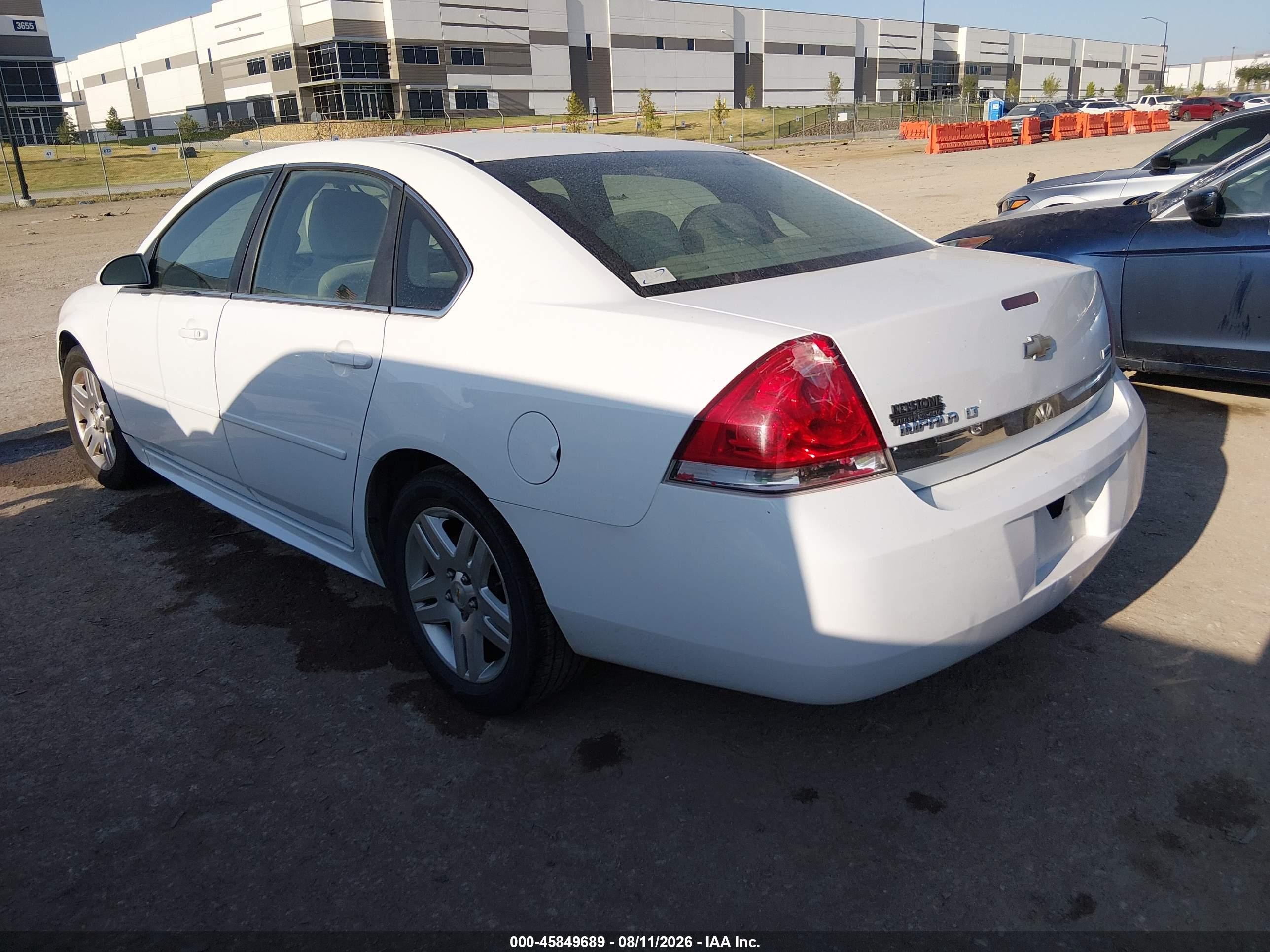 2011 Chevrolet Impala Lt White vin: 2G1WG5EK3B1160175