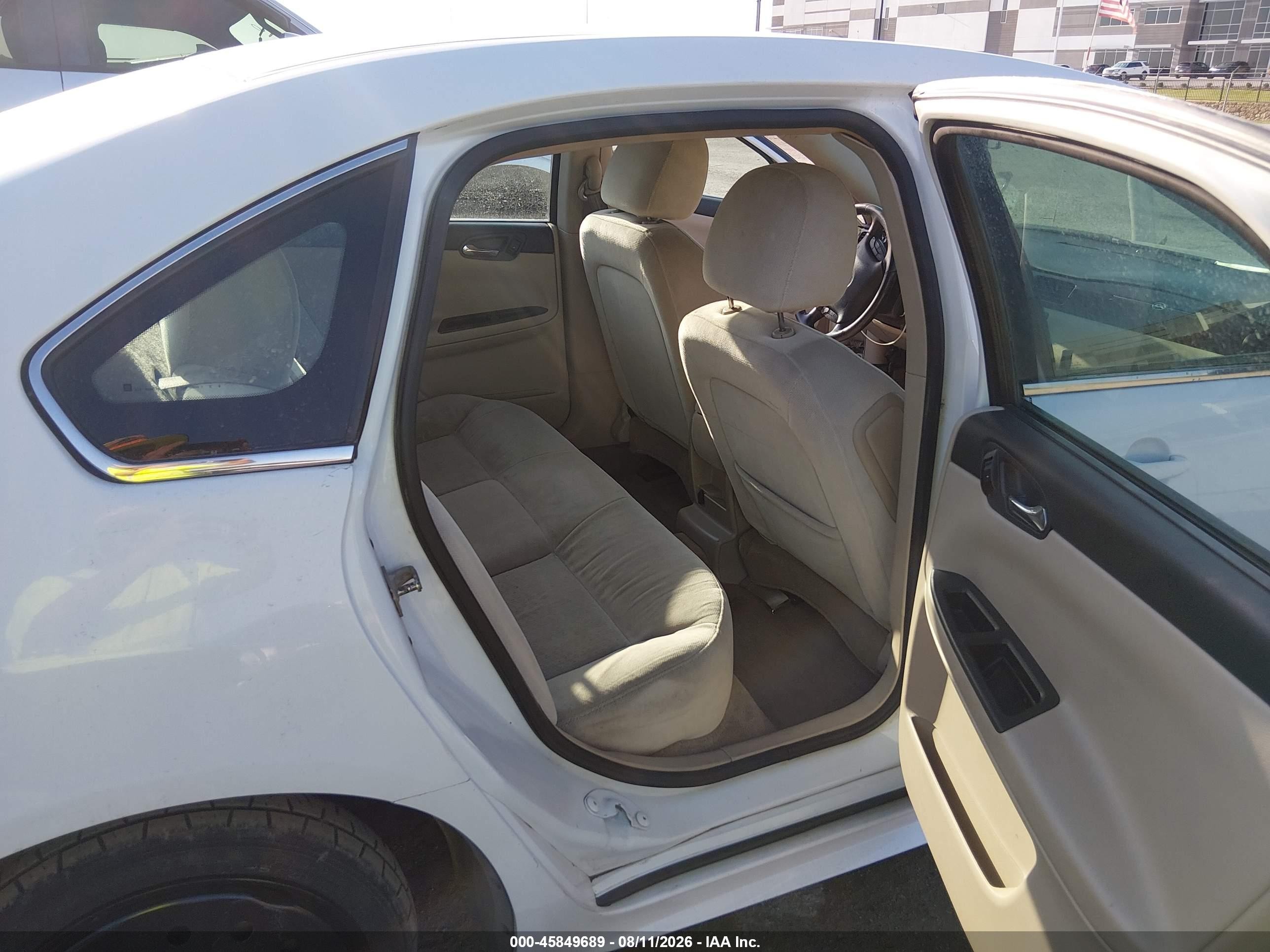 2011 Chevrolet Impala Lt White vin: 2G1WG5EK3B1160175