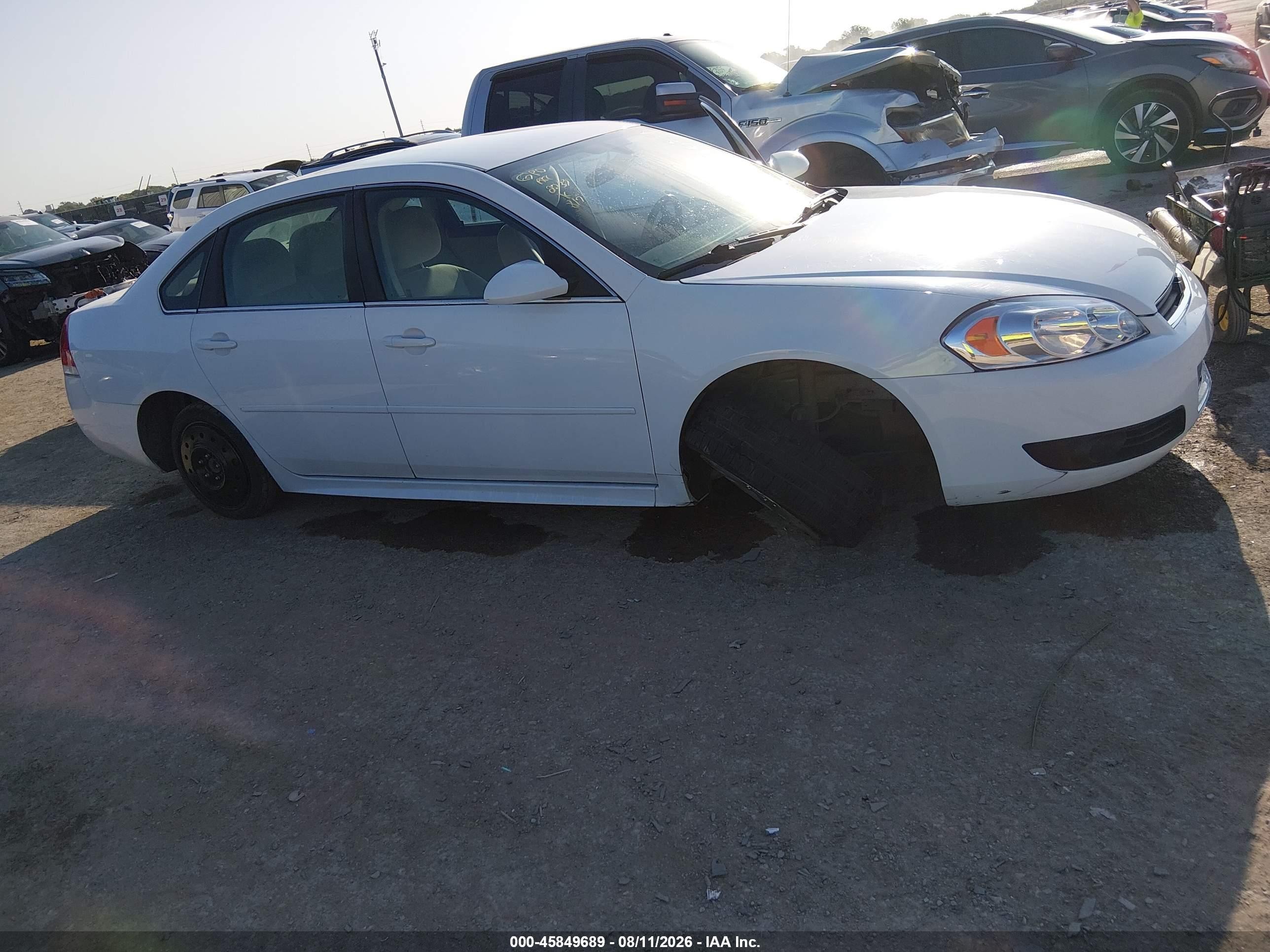 2011 Chevrolet Impala Lt White vin: 2G1WG5EK3B1160175